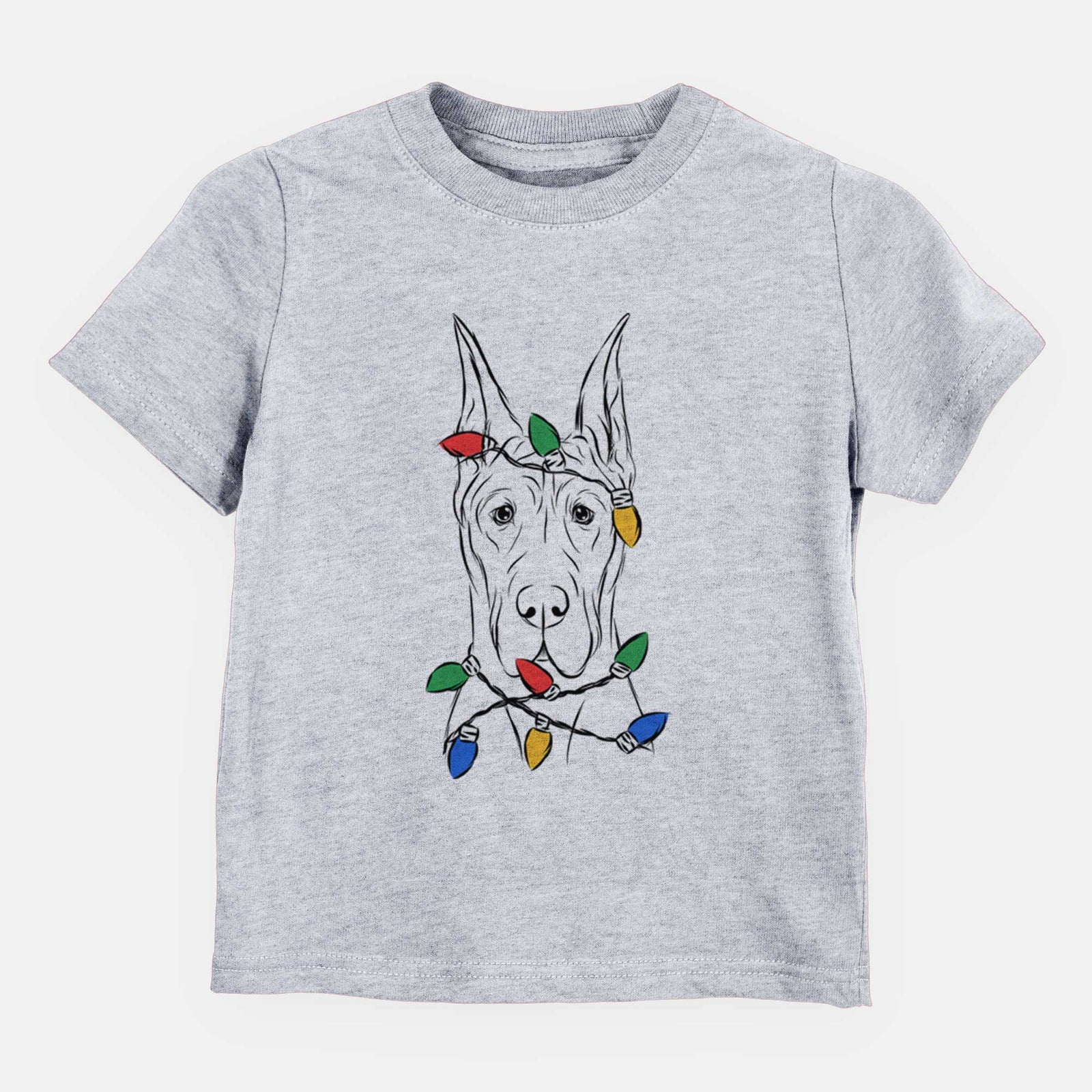 Christmas Lights Jude the Great Dane - Kids/Youth/Toddler Shirt