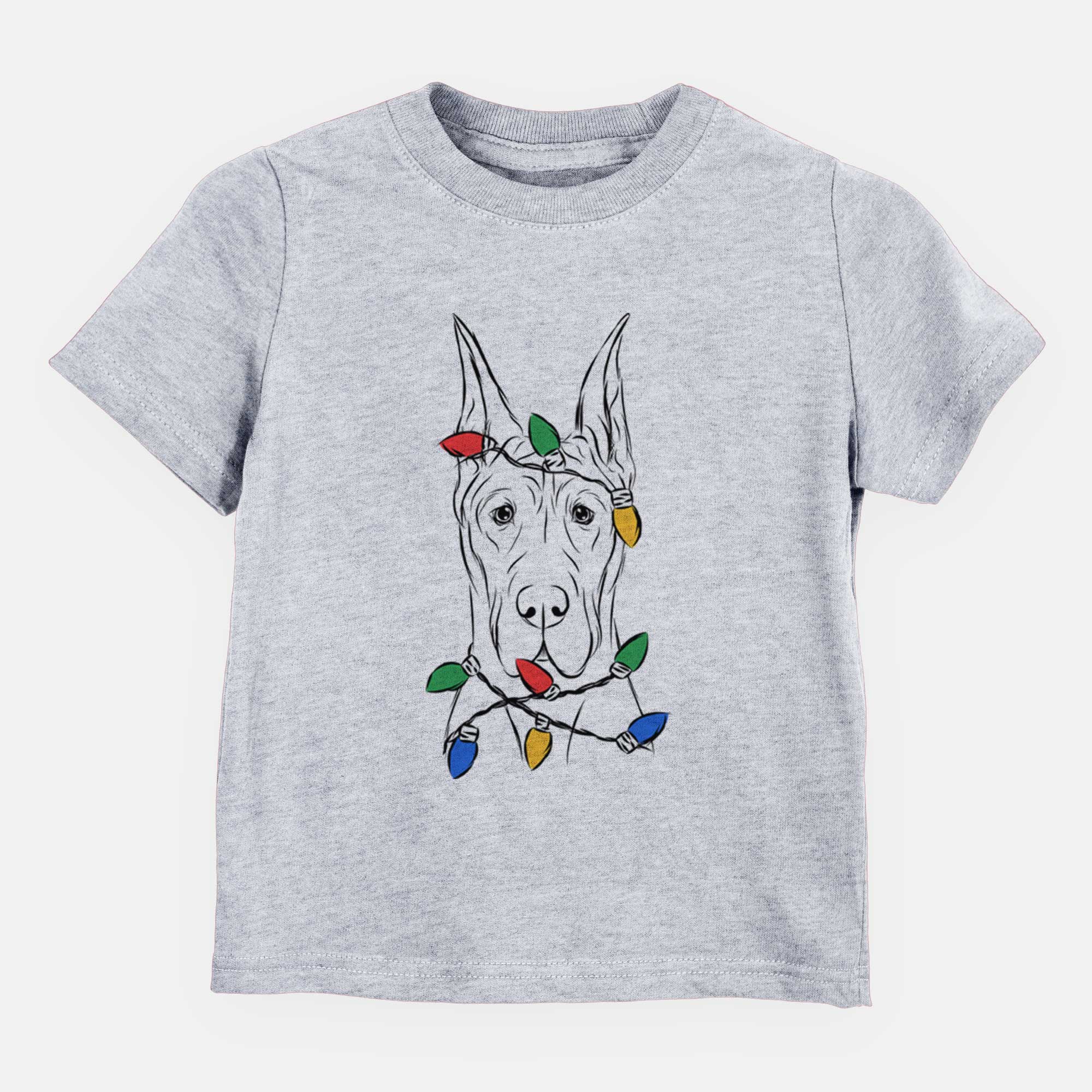 Christmas Lights Jude the Great Dane - Kids/Youth/Toddler Shirt