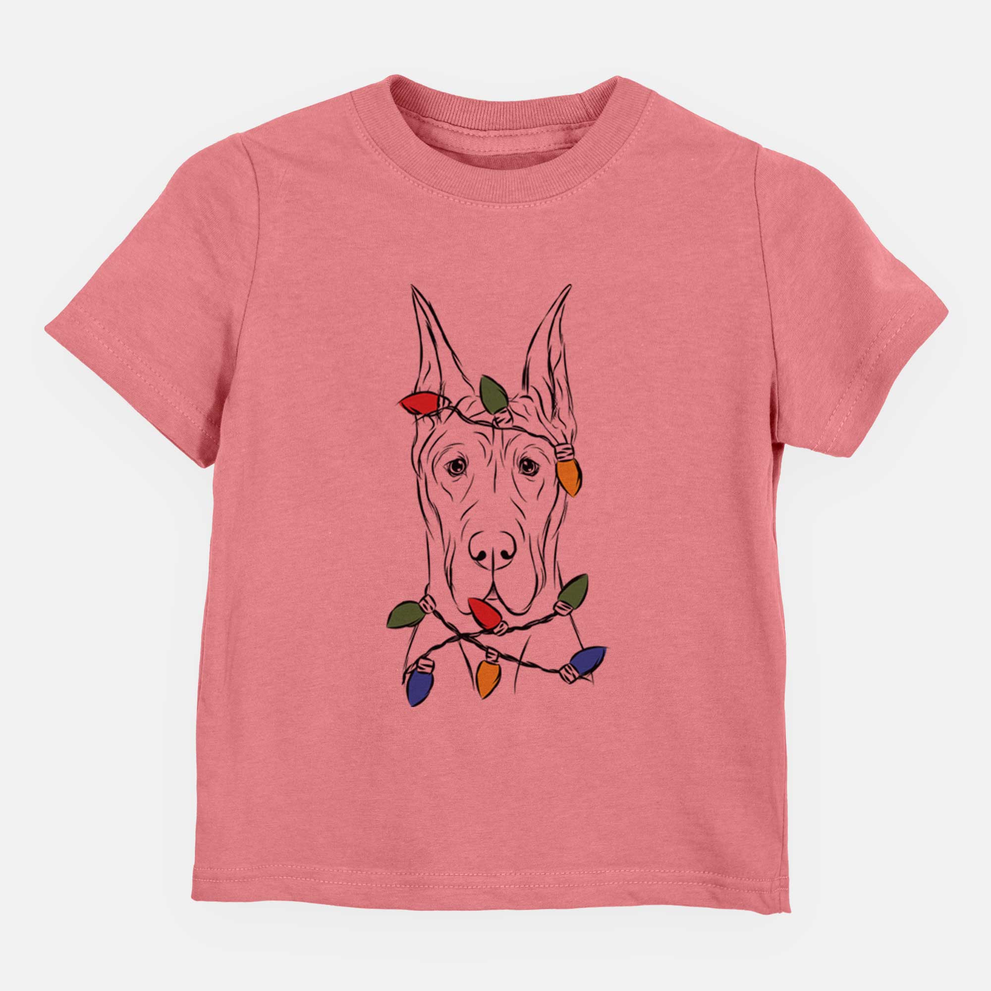 Christmas Lights Jude the Great Dane - Kids/Youth/Toddler Shirt