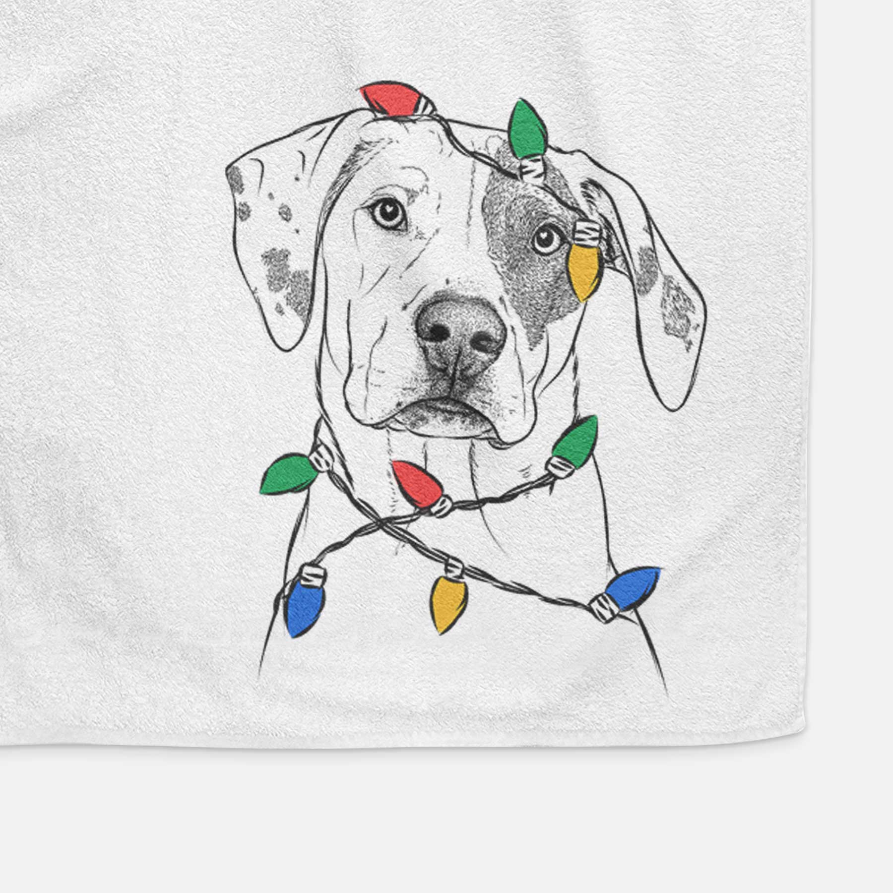 Julio the Dogo Argentino Mix Decorative Hand Towel