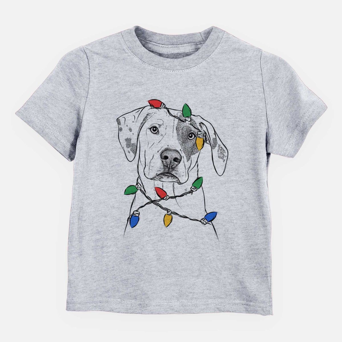 Christmas Lights Julio the Dogo Argentino Mix - Kids/Youth/Toddler Shirt