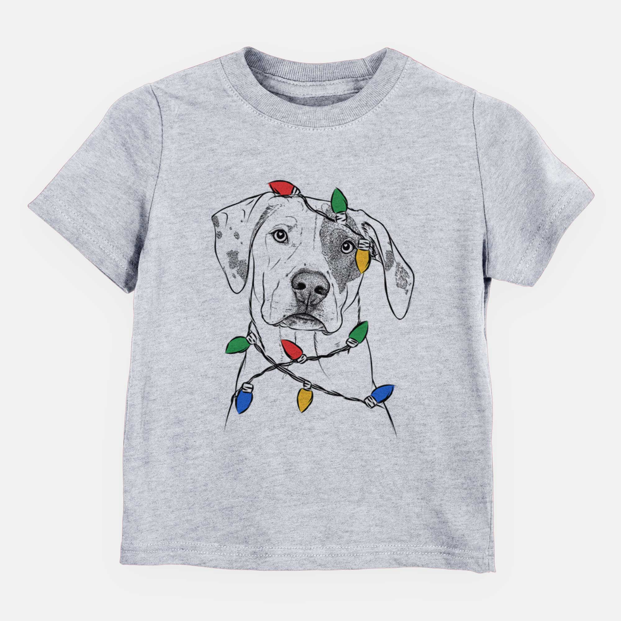 Christmas Lights Julio the Dogo Argentino Mix - Kids/Youth/Toddler Shirt