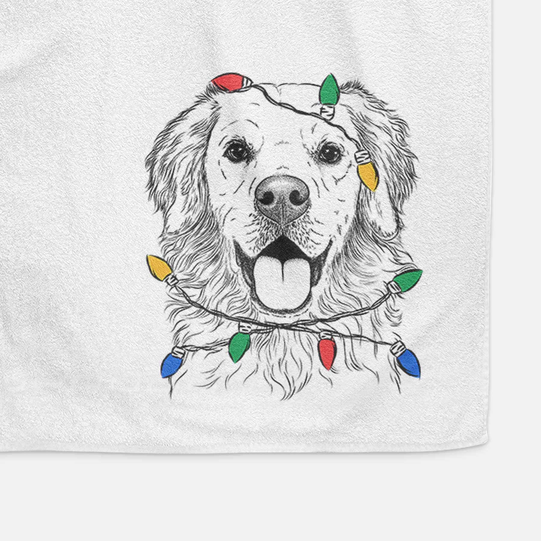 Juniper the Golden Retriever Decorative Hand Towel