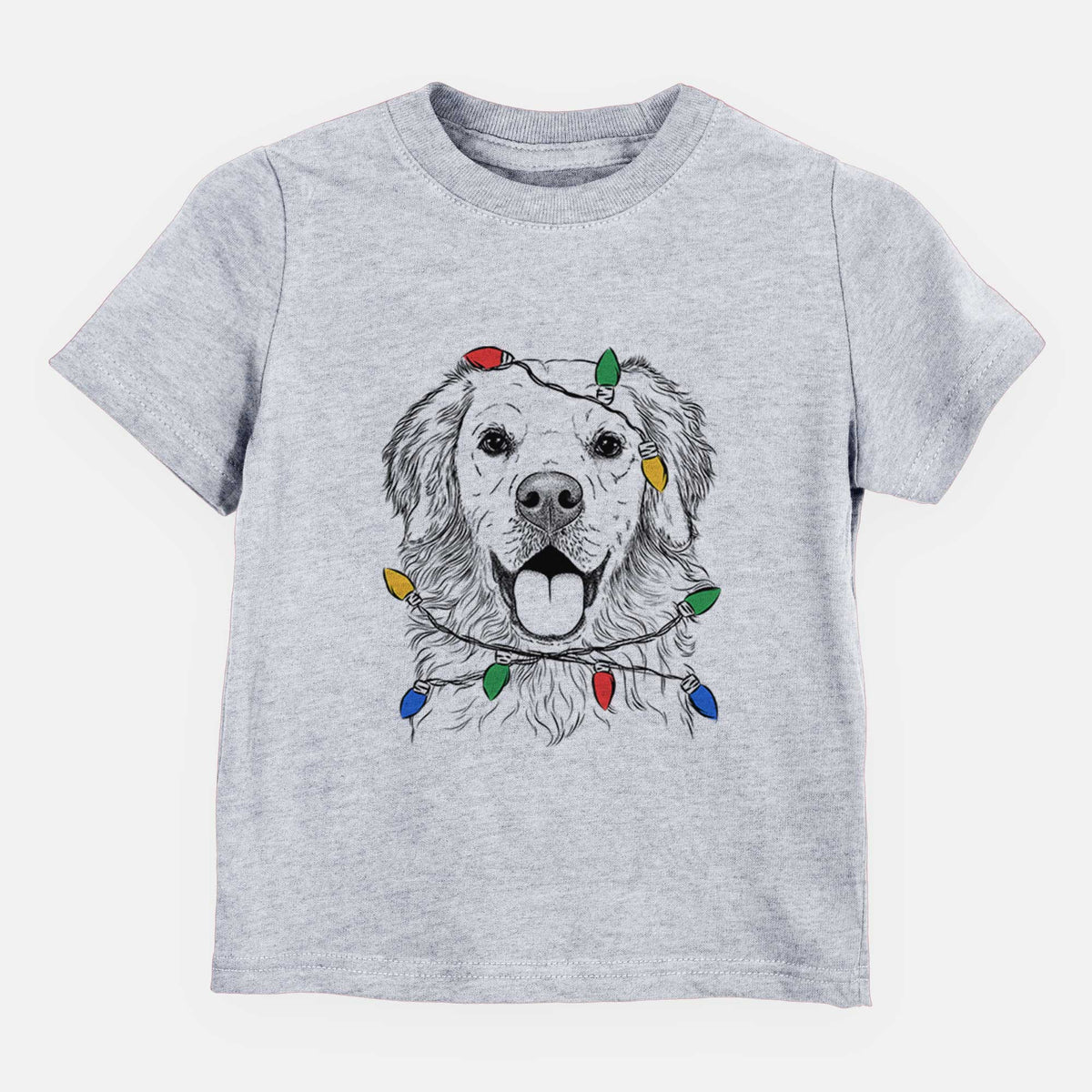 Christmas Lights Juniper the Golden Retriever - Kids/Youth/Toddler Shirt