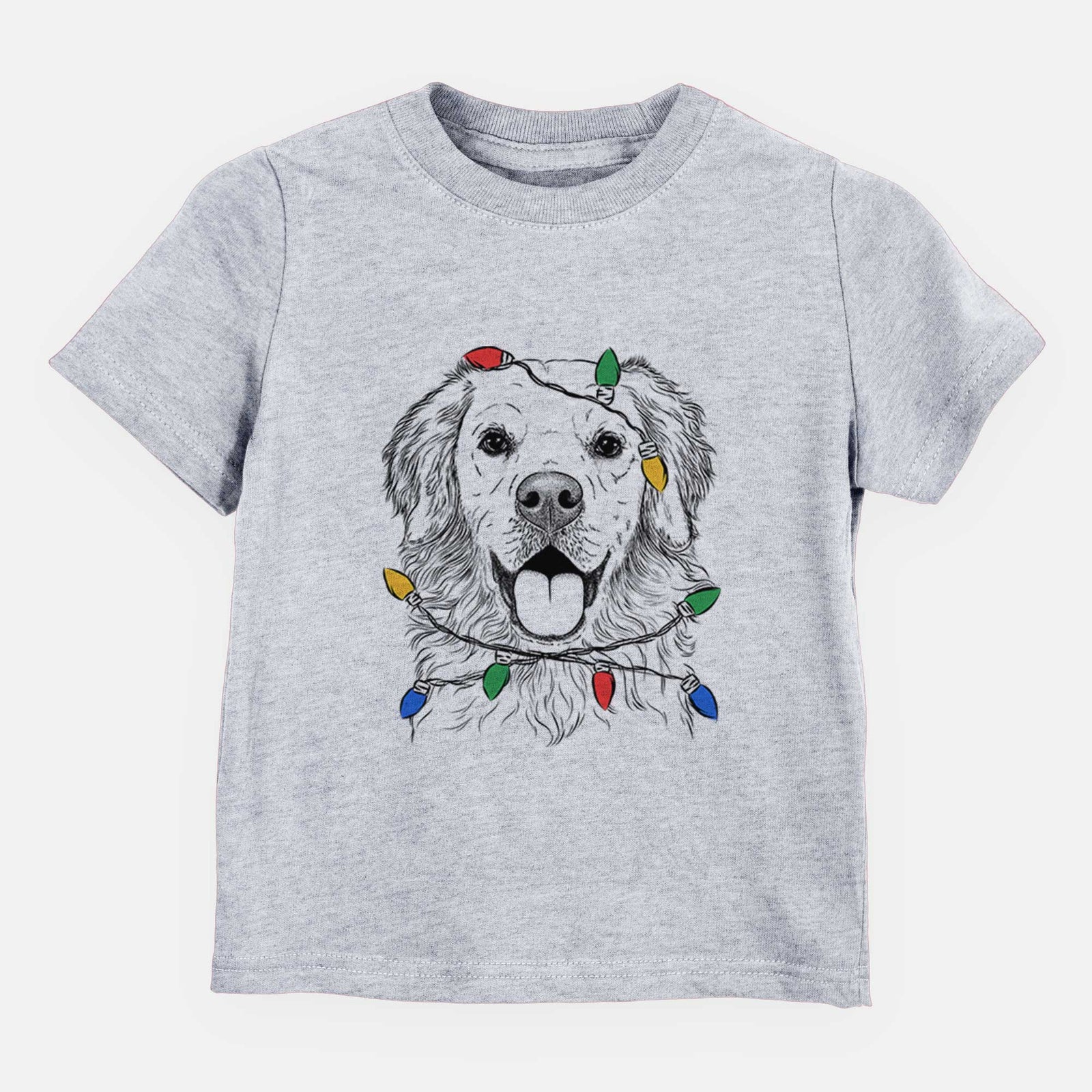 Christmas Lights Juniper the Golden Retriever - Kids/Youth/Toddler Shirt