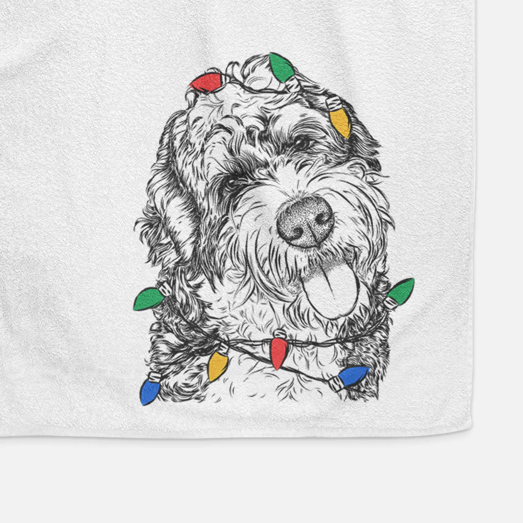 Kaci the Bernedoodle Decorative Hand Towel