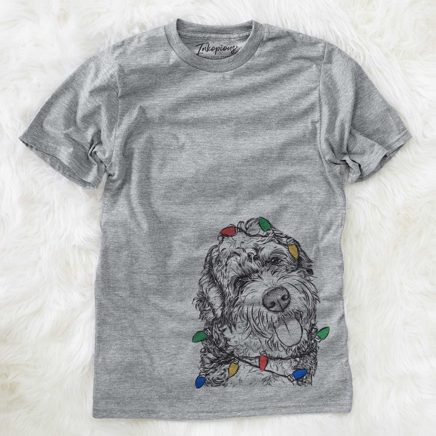 Christmas Lights Kaci the Bernedoodle - Unisex Crewneck