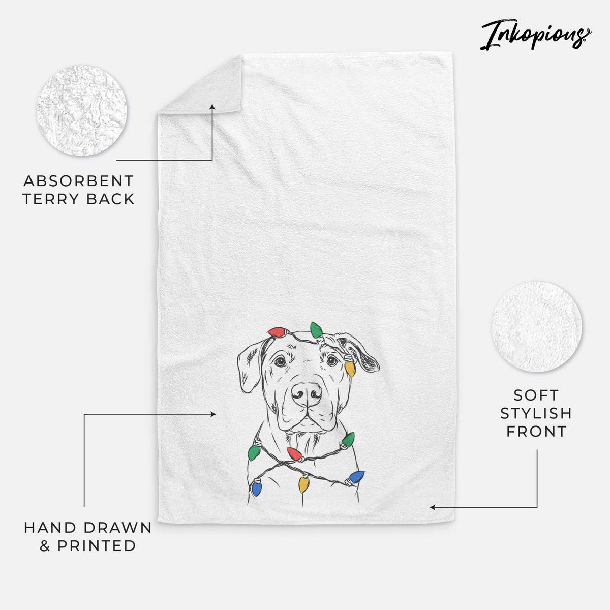 Kadin the Pitbull Decorative Hand Towel