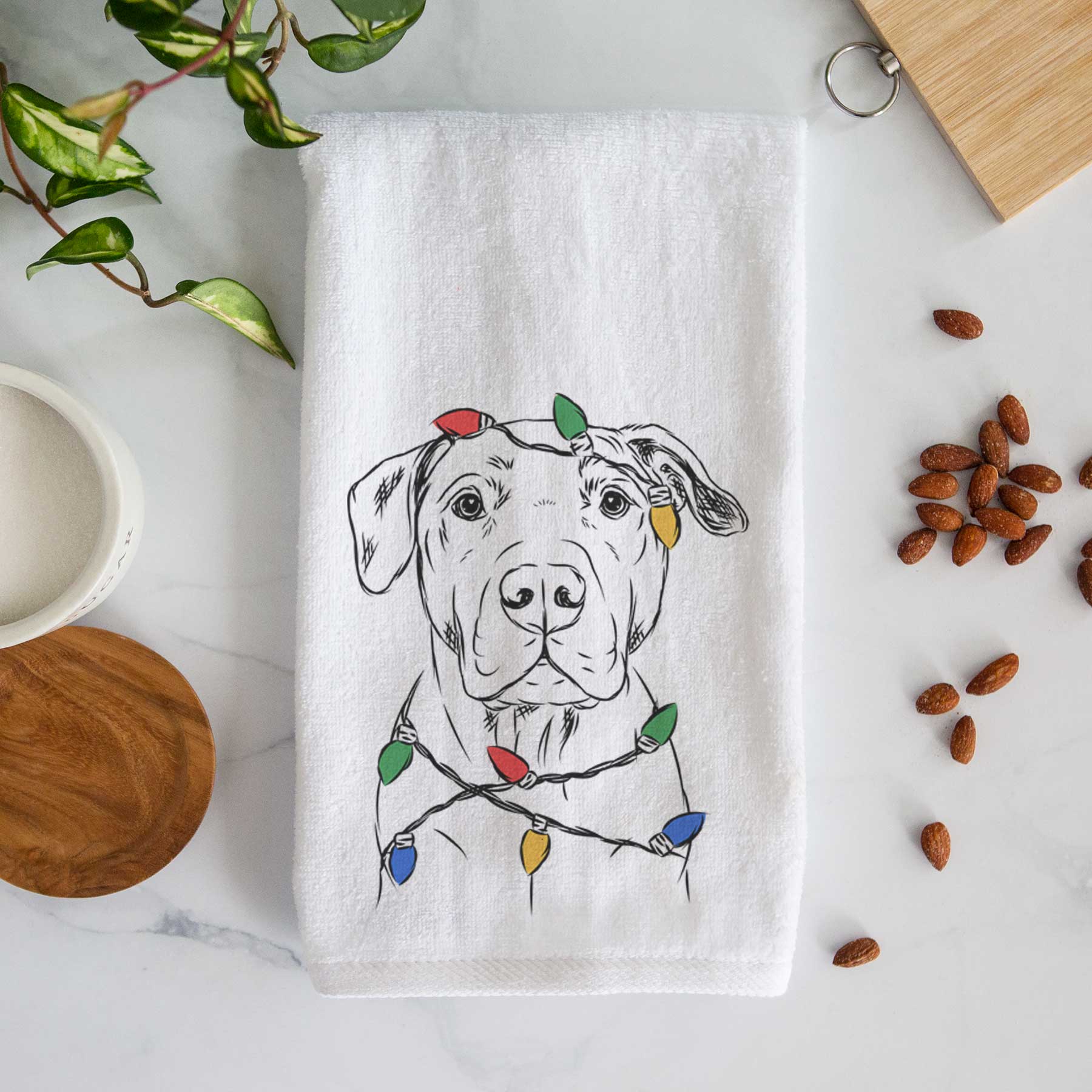 Kadin the Pitbull Decorative Hand Towel