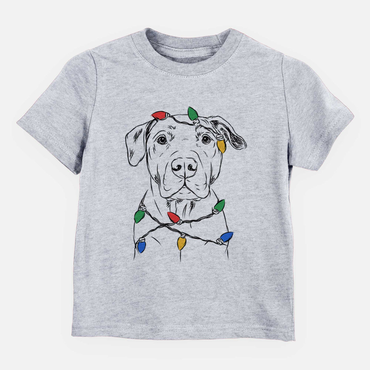 Christmas Lights Kadin the Pitbull - Kids/Youth/Toddler Shirt