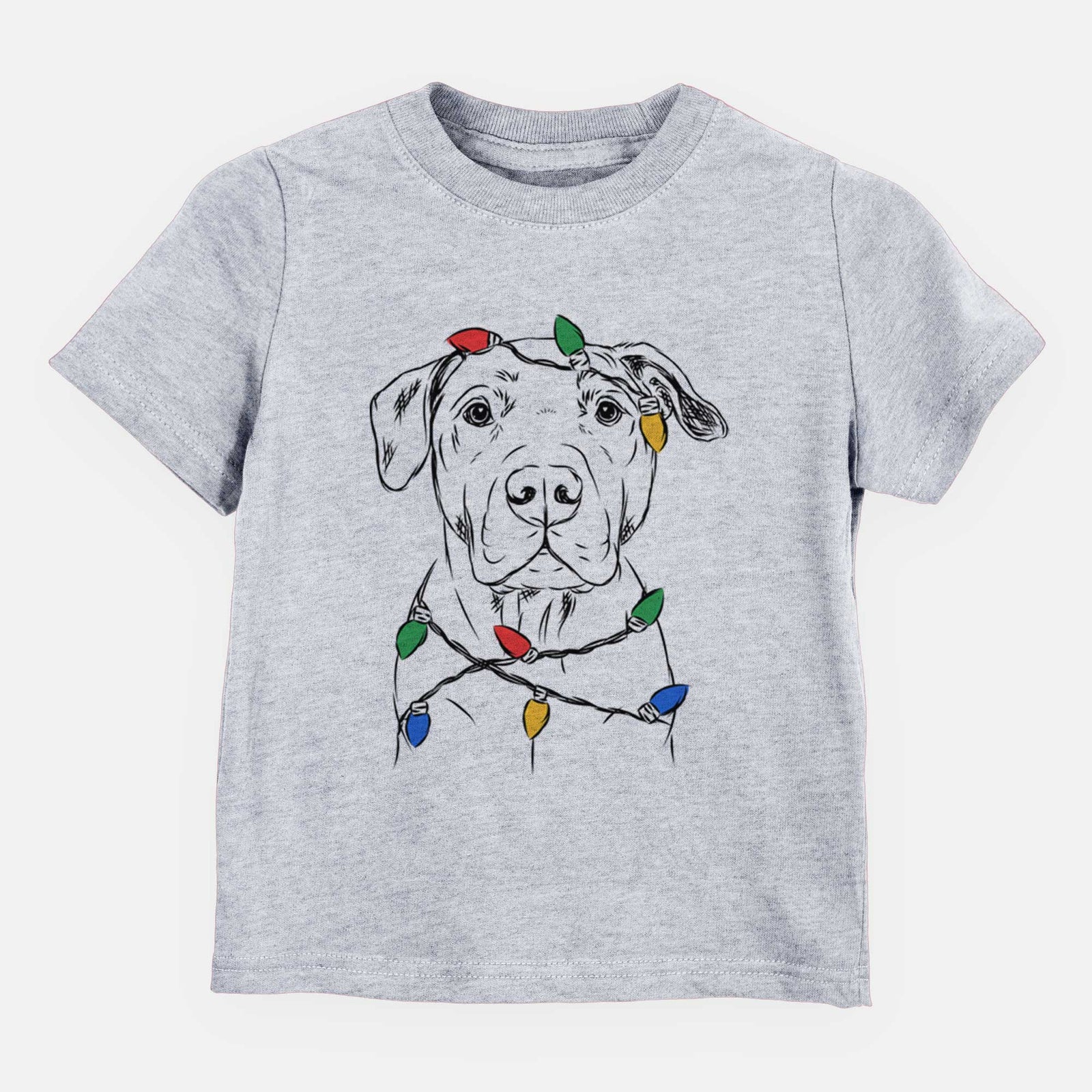 Christmas Lights Kadin the Pitbull - Kids/Youth/Toddler Shirt
