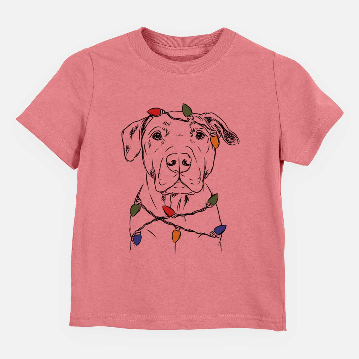 Christmas Lights Kadin the Pitbull - Kids/Youth/Toddler Shirt