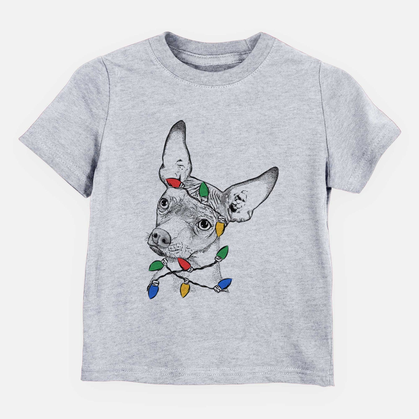 Christmas Lights Kahlo the Xoloitzcuintli - Kids/Youth/Toddler Shirt