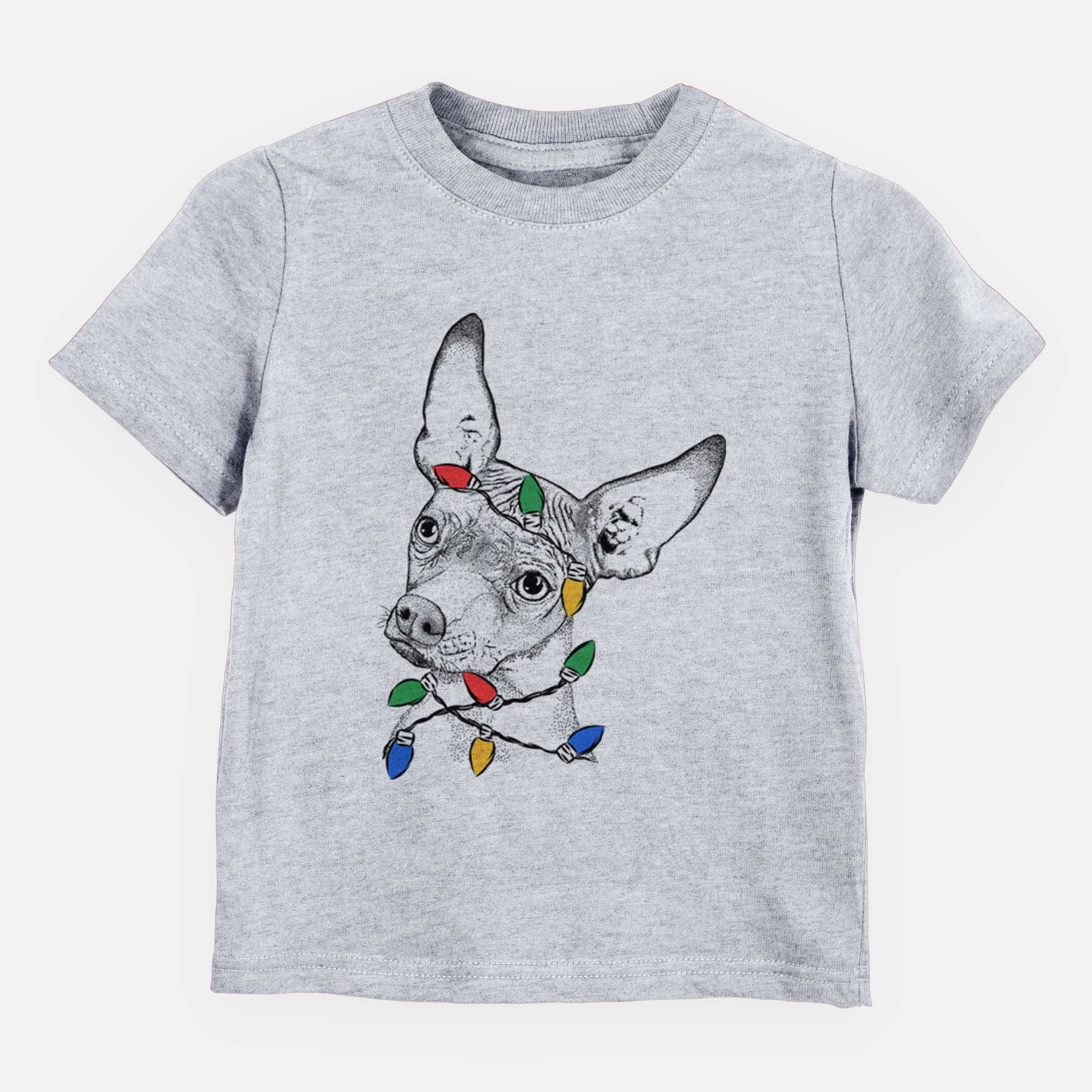 Christmas Lights Kahlo the Xoloitzcuintli - Kids/Youth/Toddler Shirt