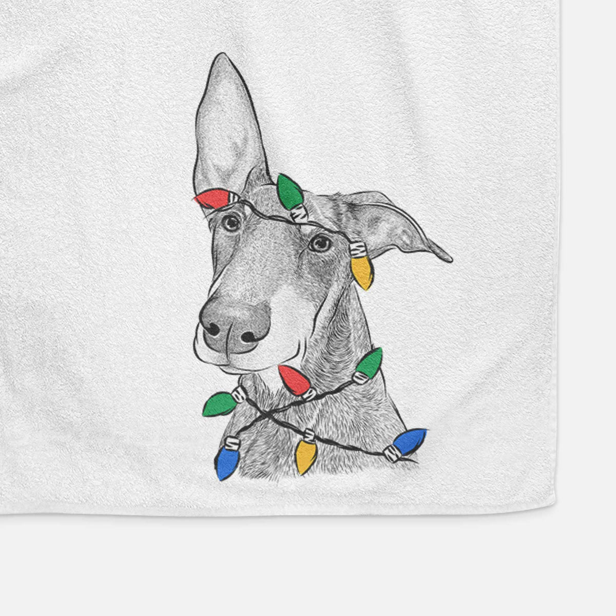 Kain the Doberman Pinscher Decorative Hand Towel