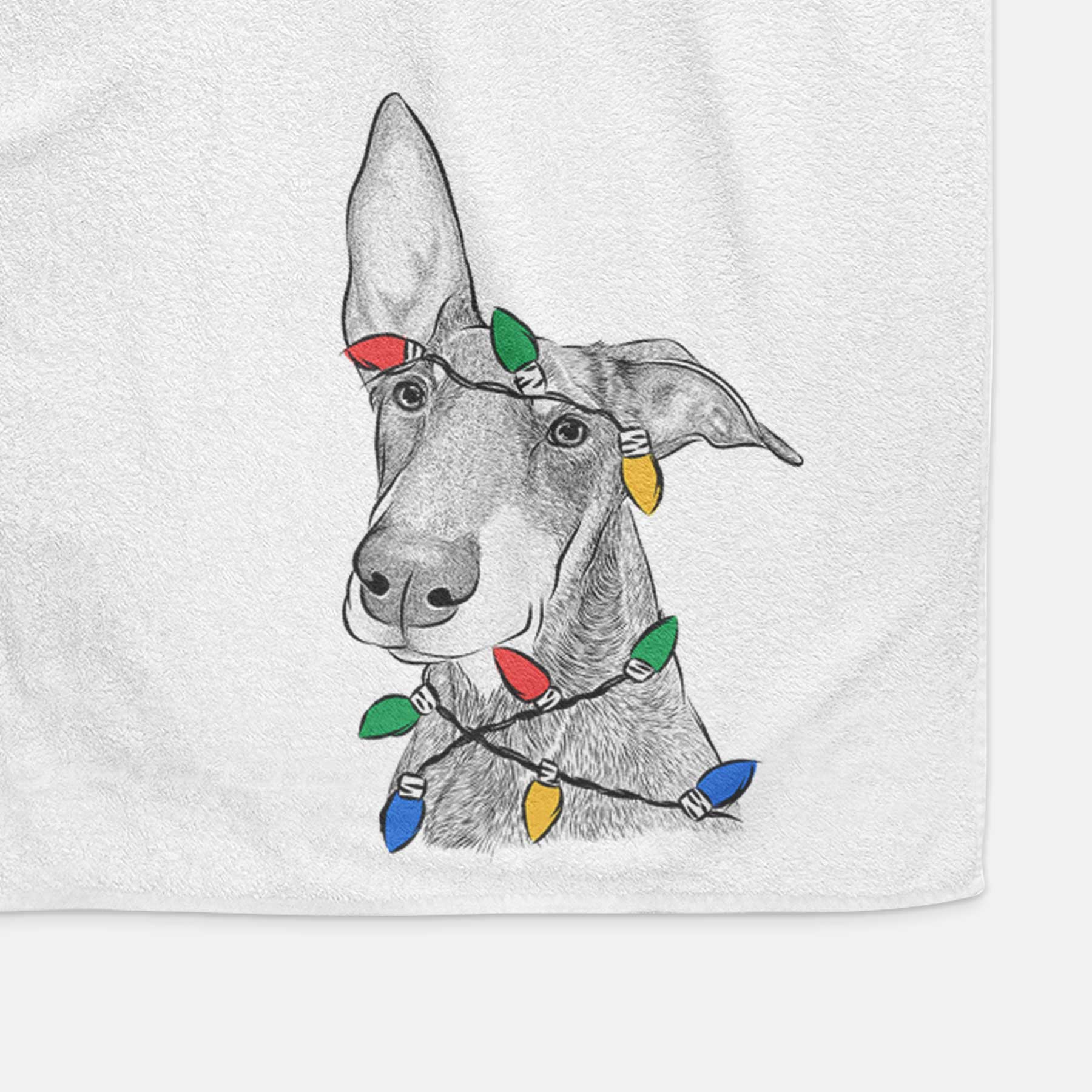 Kain the Doberman Pinscher Decorative Hand Towel