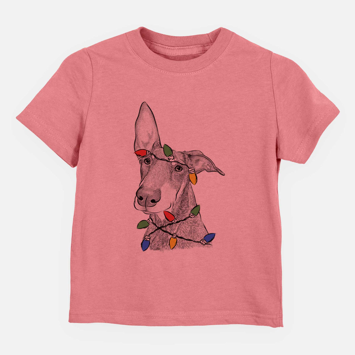 Christmas Lights Kain the Doberman Pinscher - Kids/Youth/Toddler Shirt