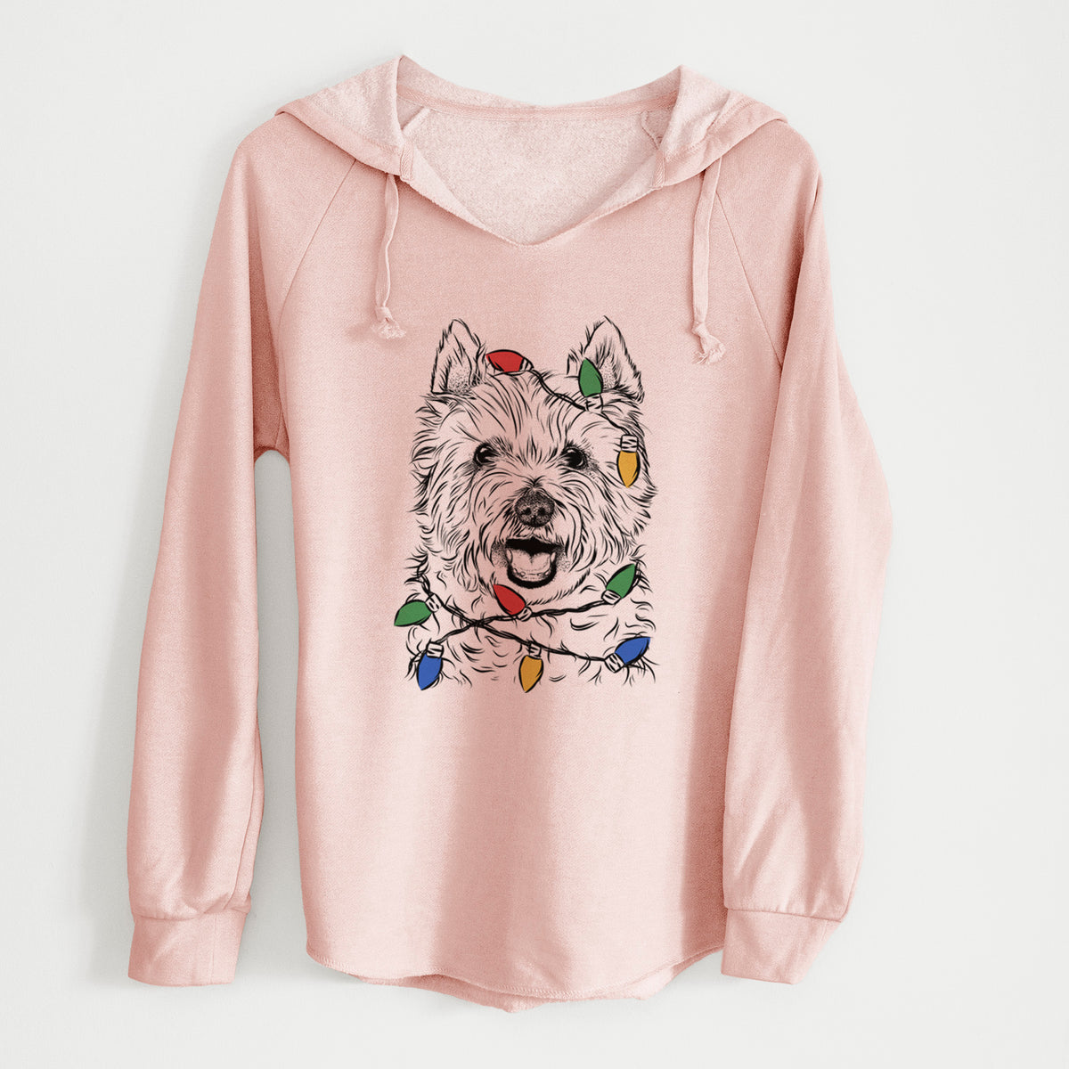 Christmas Lights Kami the West Highland Terrier - Cali Wave Hooded Sweatshirt