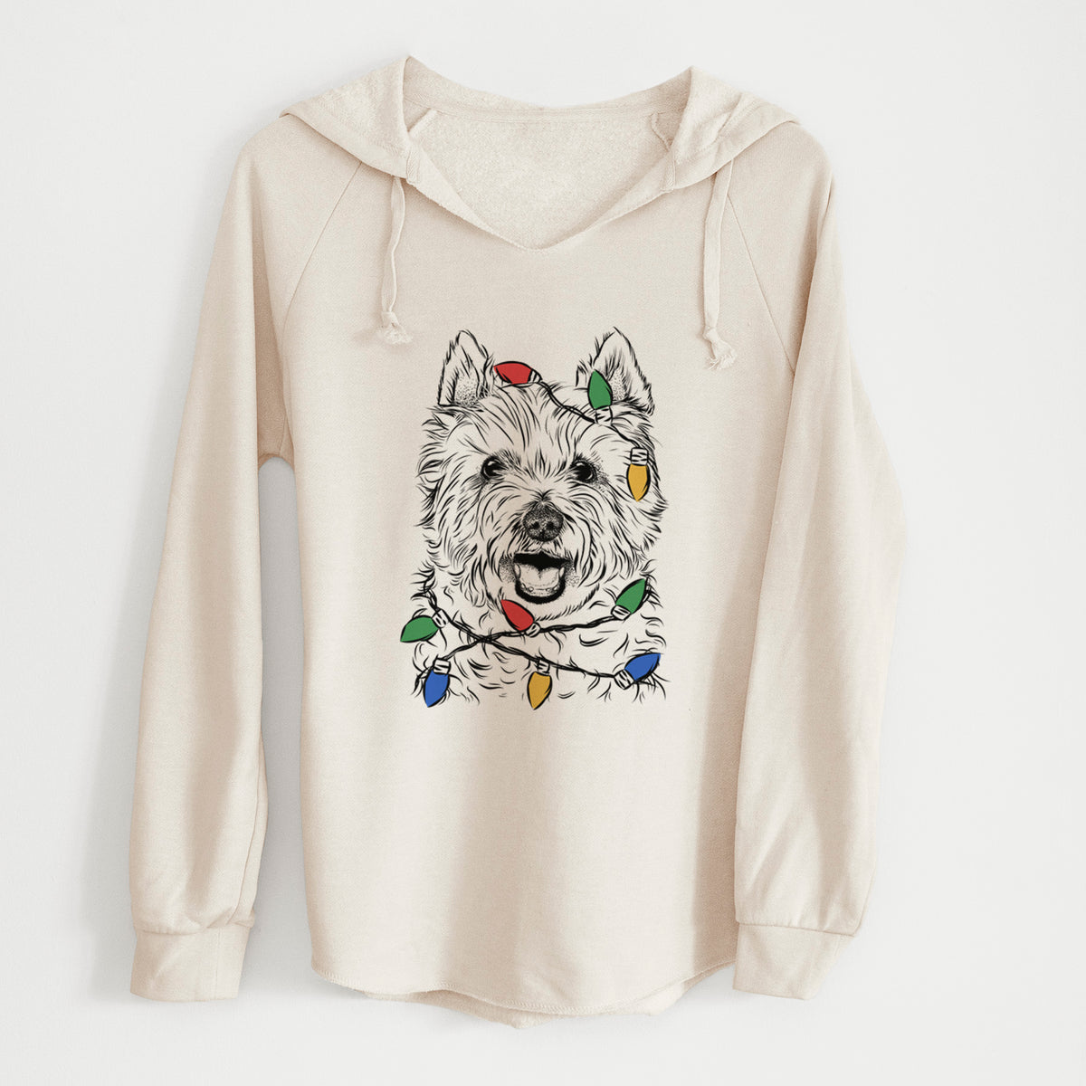 Christmas Lights Kami the West Highland Terrier - Cali Wave Hooded Sweatshirt