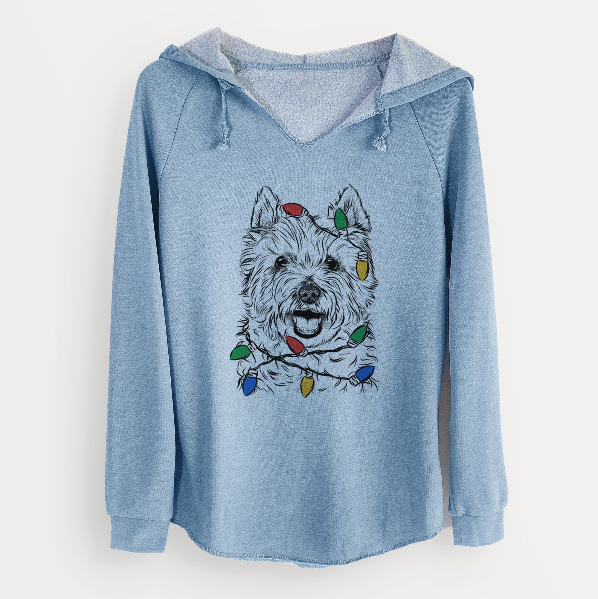 Christmas Lights Kami the West Highland Terrier - Cali Wave Hooded Sweatshirt