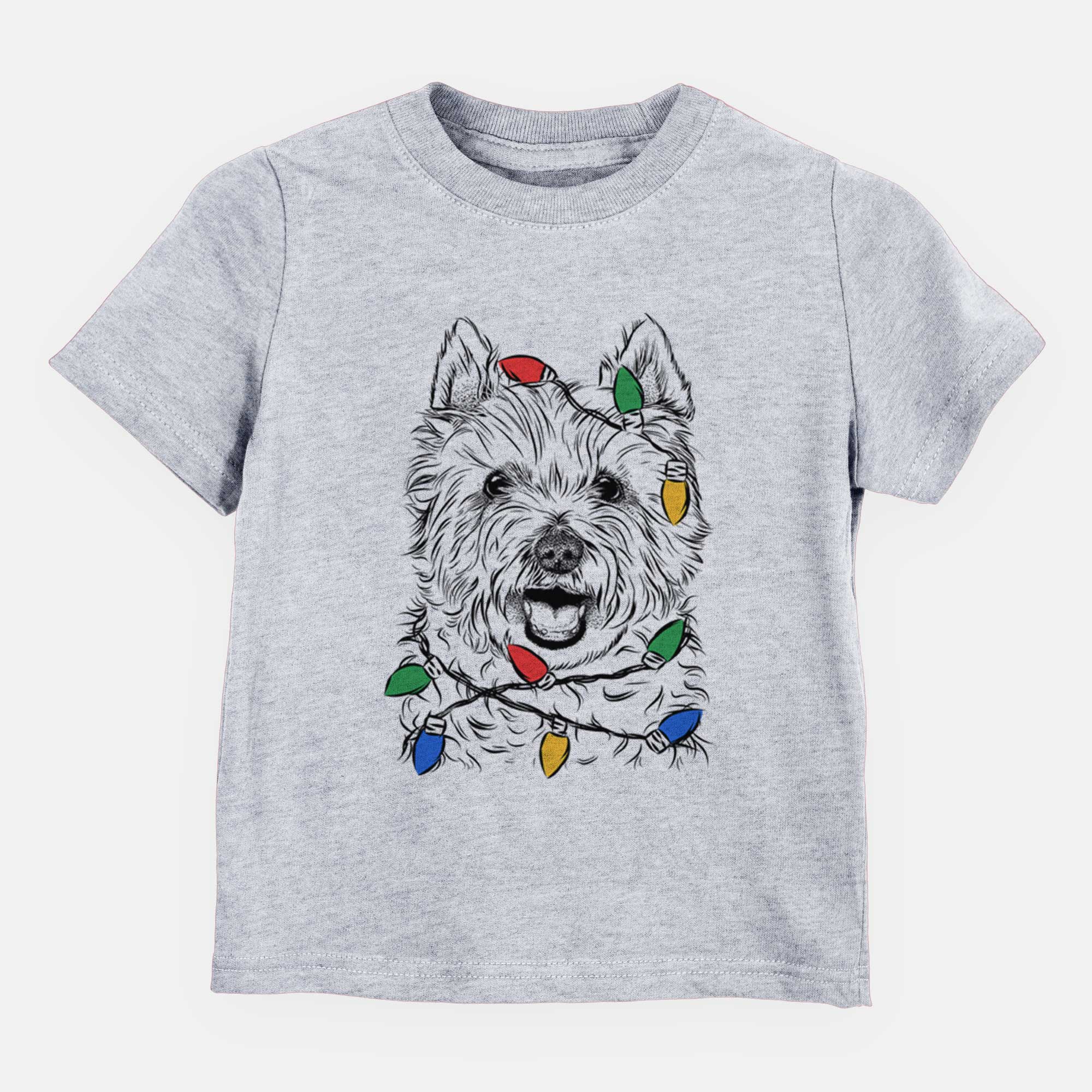 Christmas Lights Kami the West Highland Terrier - Kids/Youth/Toddler Shirt