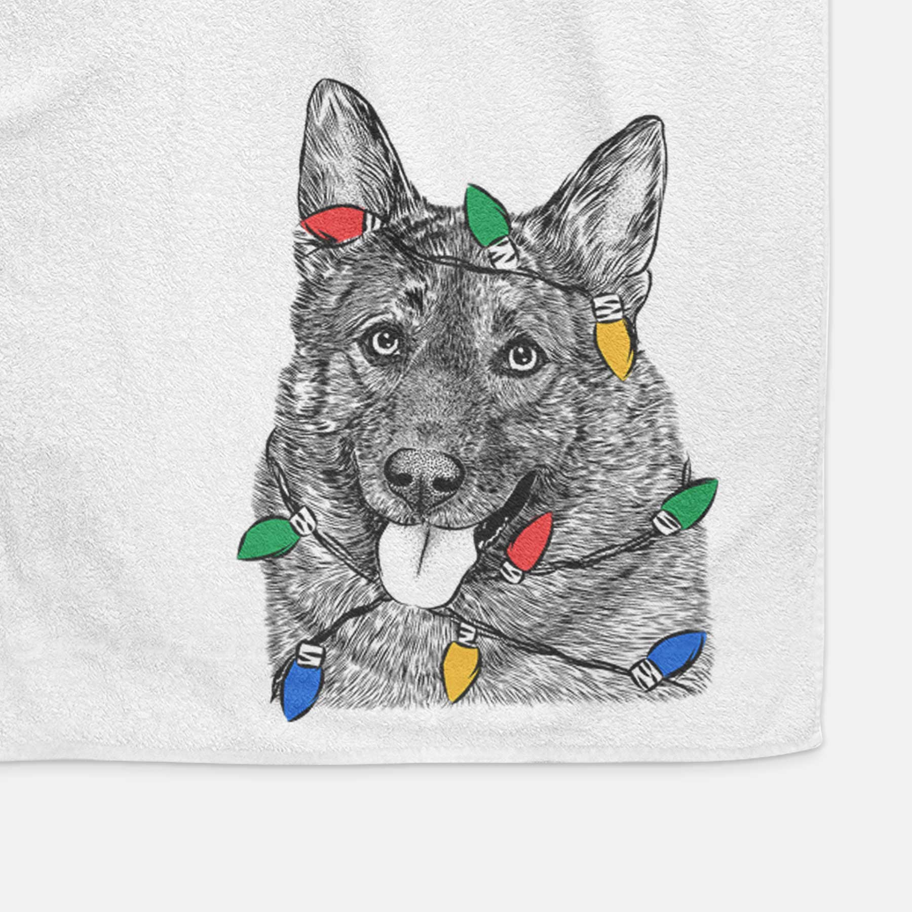 Kasia the Norwegian Elkhound Decorative Hand Towel