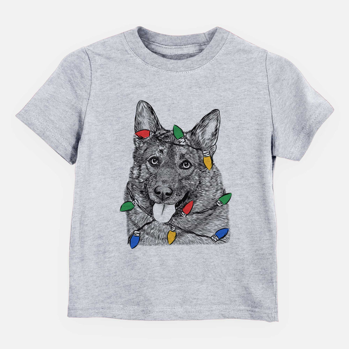 Christmas Lights Kasia the Norwegian Elkhound - Kids/Youth/Toddler Shirt