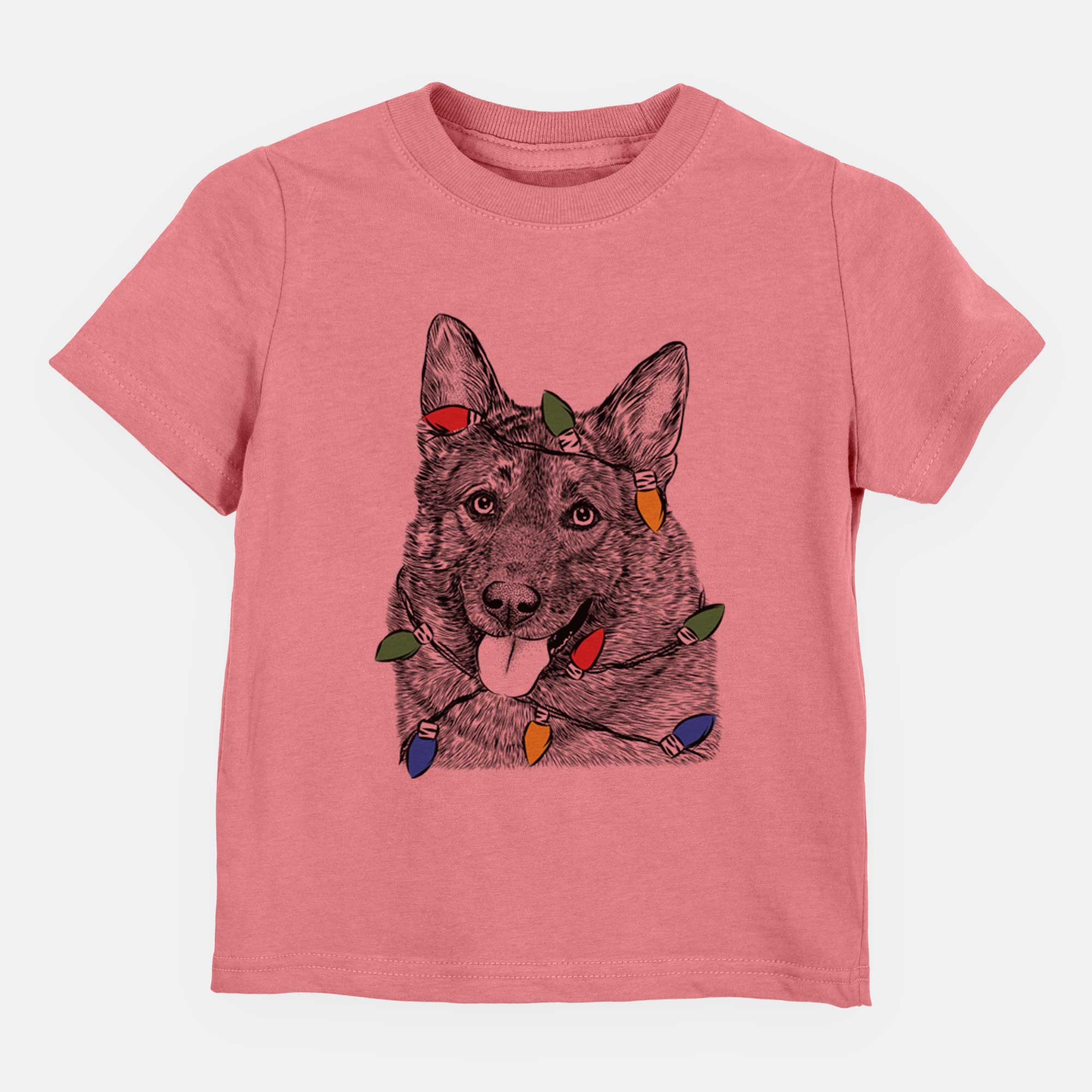 Christmas Lights Kasia the Norwegian Elkhound - Kids/Youth/Toddler Shirt