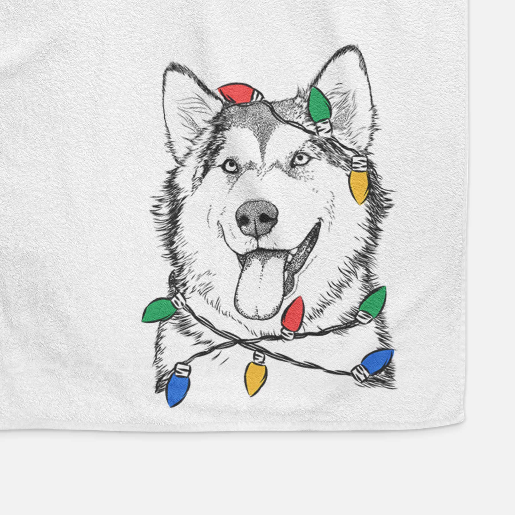 Kaskae the Alaskan Malamute Decorative Hand Towel