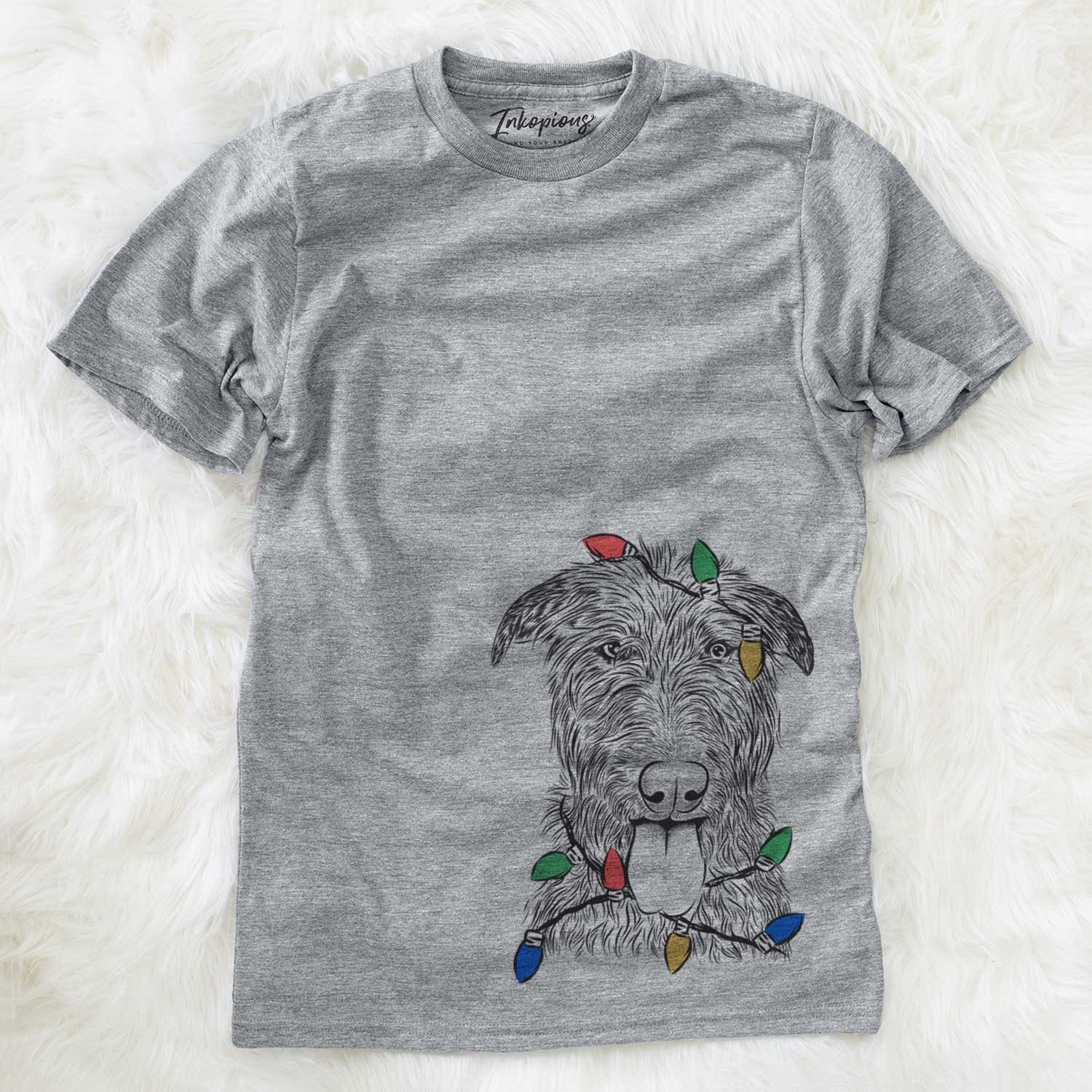Christmas Lights Keeva the Irish Wolfhound - Unisex Crewneck