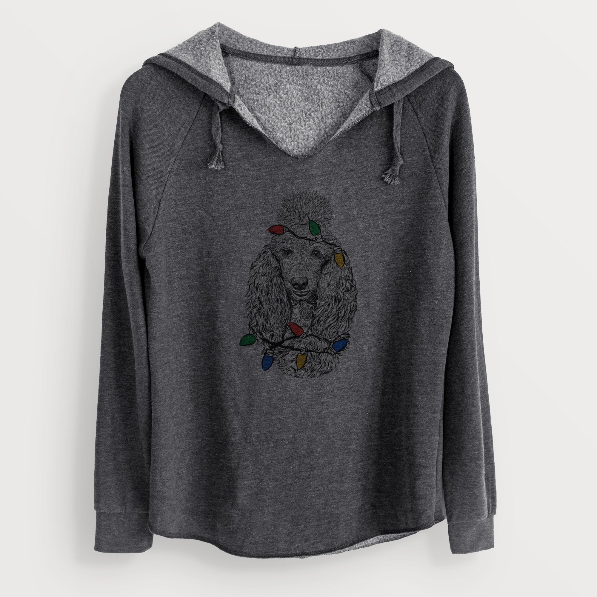 Christmas Lights Kenna the Standard Poodle - Cali Wave Hooded Sweatshirt