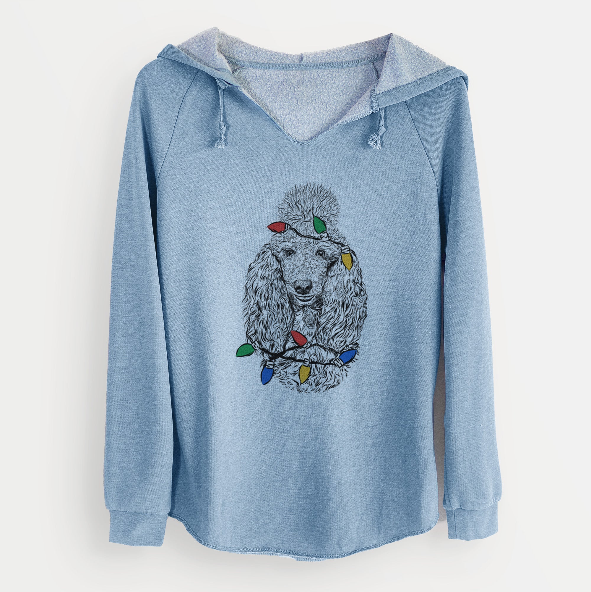 Christmas Lights Kenna the Standard Poodle - Cali Wave Hooded Sweatshirt