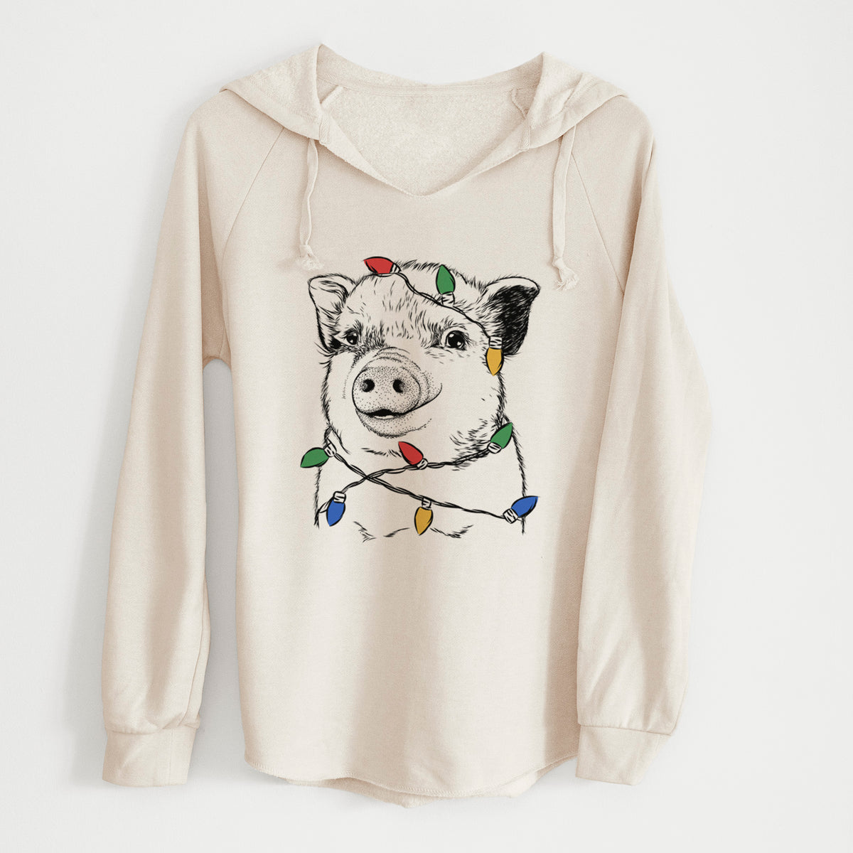 Christmas Lights Kevin the Spotted Pig - Cali Wave Hooded Sweatshirt