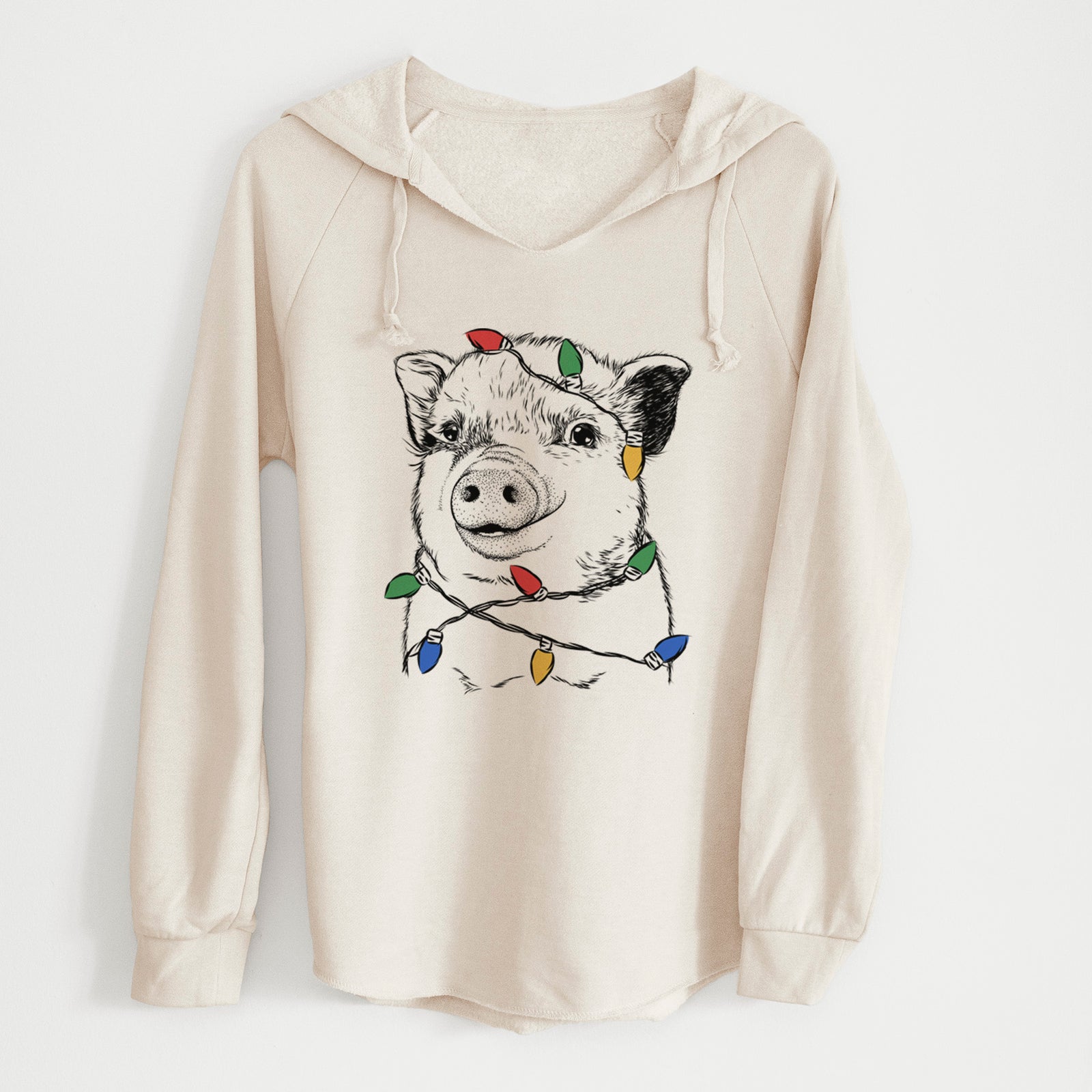 Christmas Lights Kevin the Spotted Pig - Cali Wave Hooded Sweatshirt