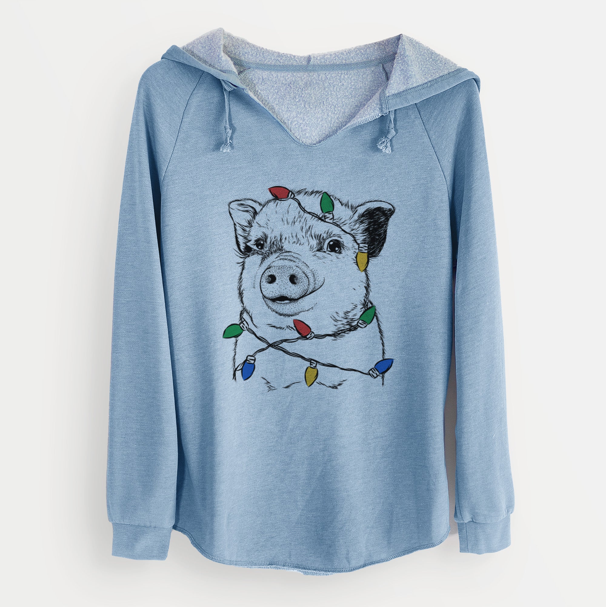 Christmas Lights Kevin the Spotted Pig - Cali Wave Hooded Sweatshirt