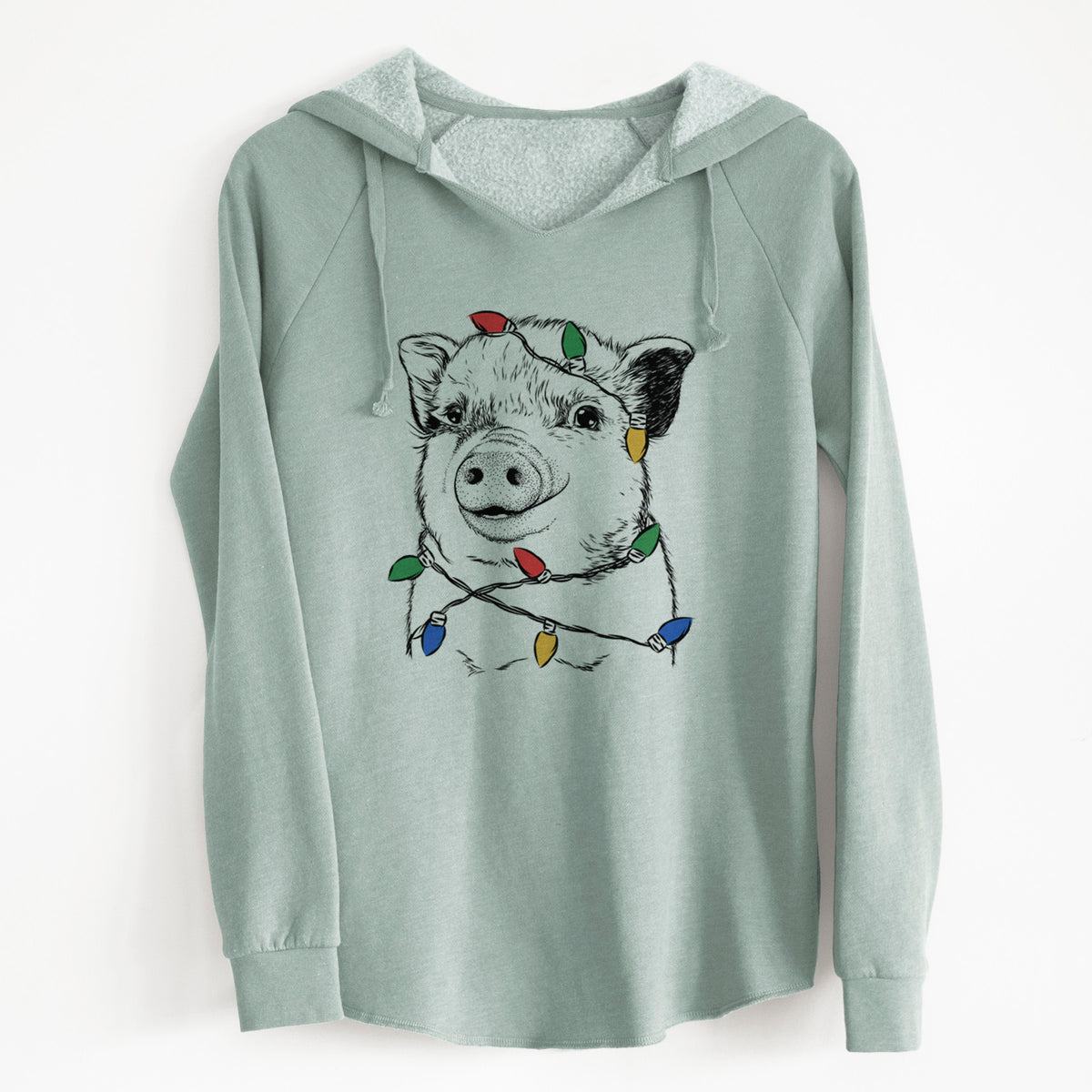 Christmas Lights Kevin the Spotted Pig - Cali Wave Hooded Sweatshirt