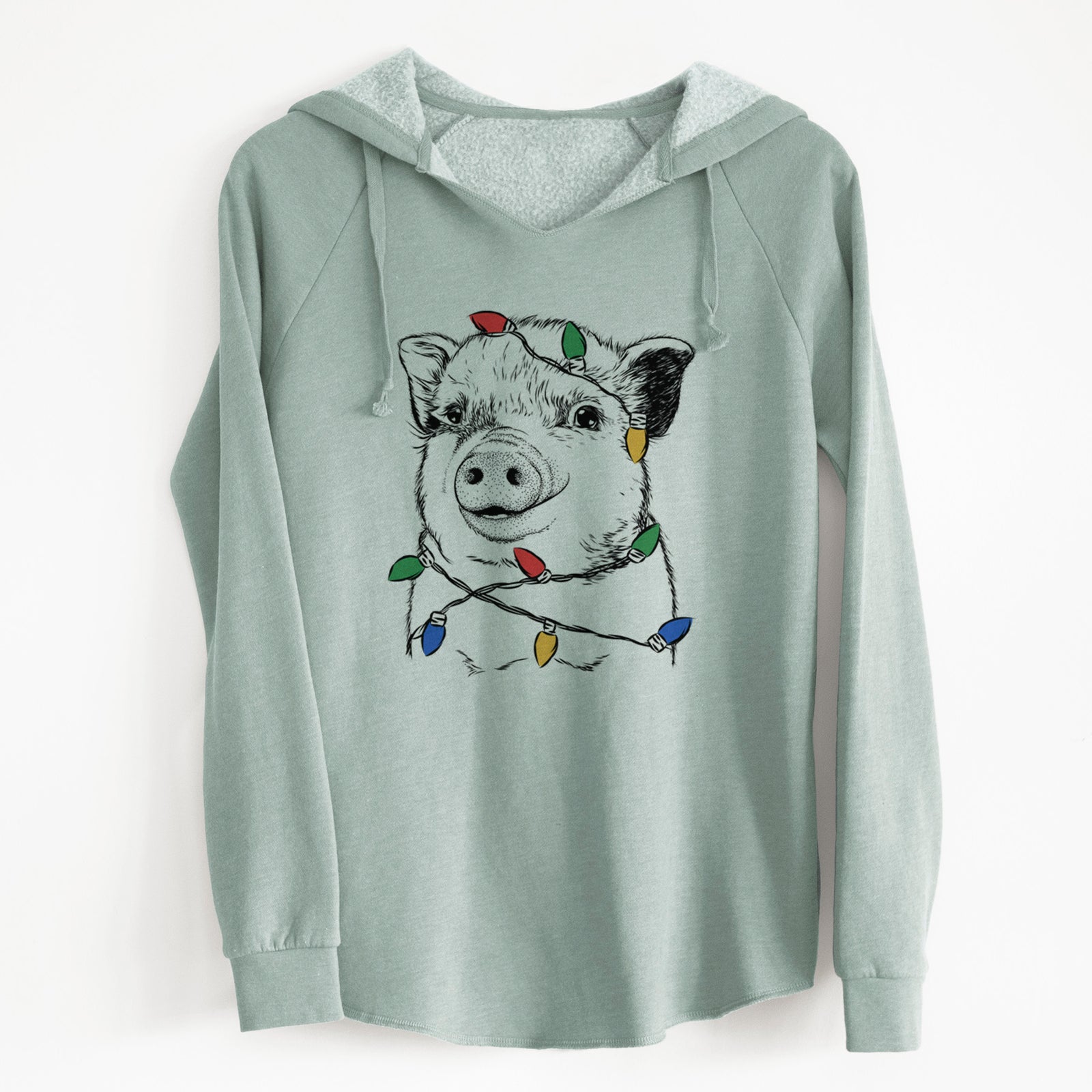 Christmas Lights Kevin the Spotted Pig - Cali Wave Hooded Sweatshirt