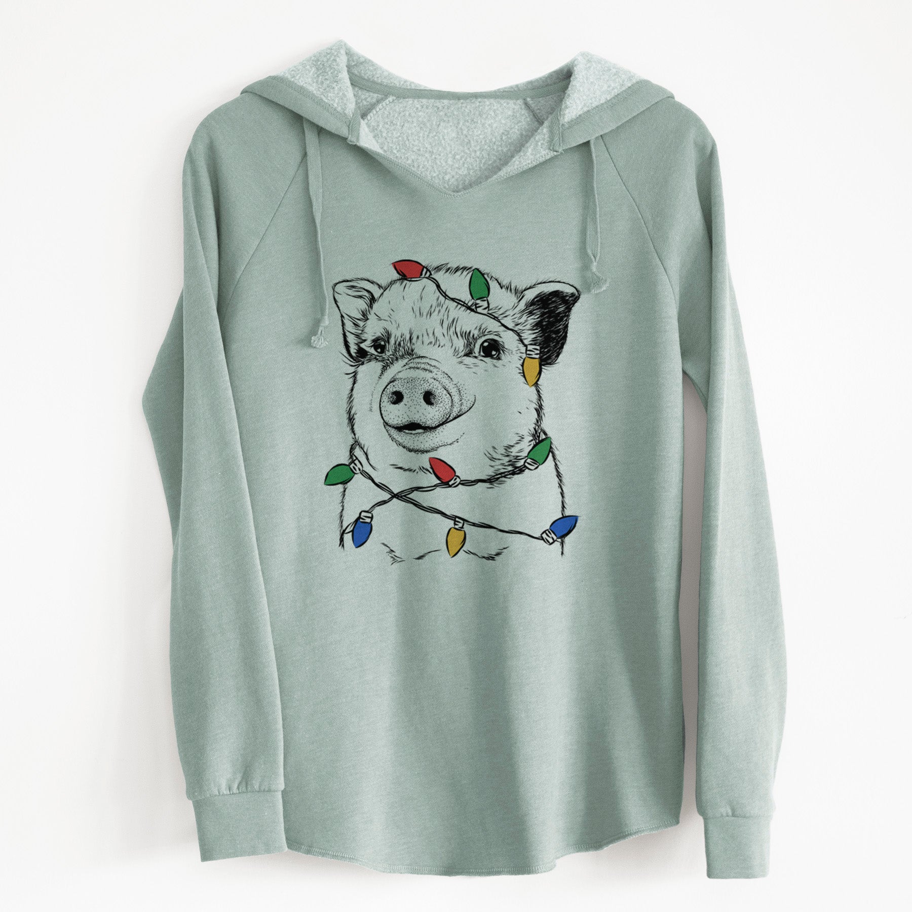 Christmas Lights Kevin the Spotted Pig - Cali Wave Hooded Sweatshirt
