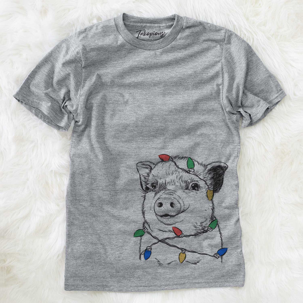 Christmas Lights Kevin the Spotted Pig - Unisex Crewneck