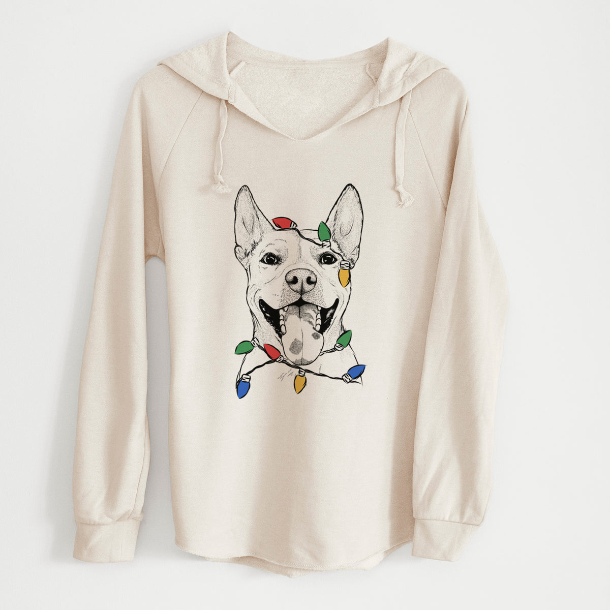 Christmas Lights Khaleesi the Carolina Dog - Cali Wave Hooded Sweatshirt