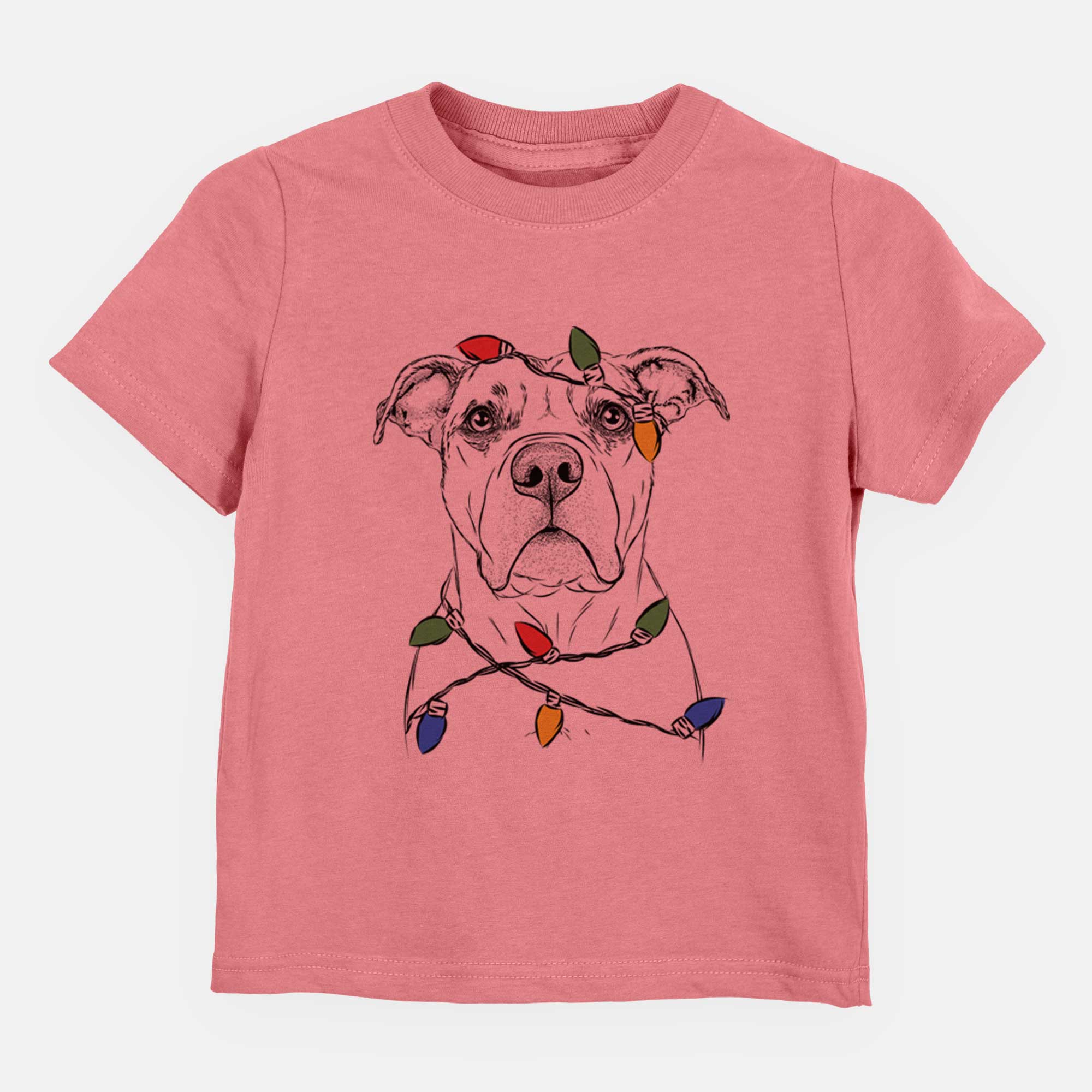 Christmas Lights KiaOra the Pitbull Mix - Kids/Youth/Toddler Shirt