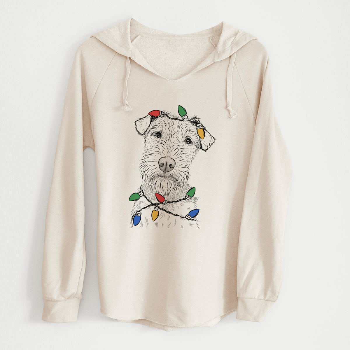 Christmas Lights Kiara the Welsh Terrier - Cali Wave Hooded Sweatshirt
