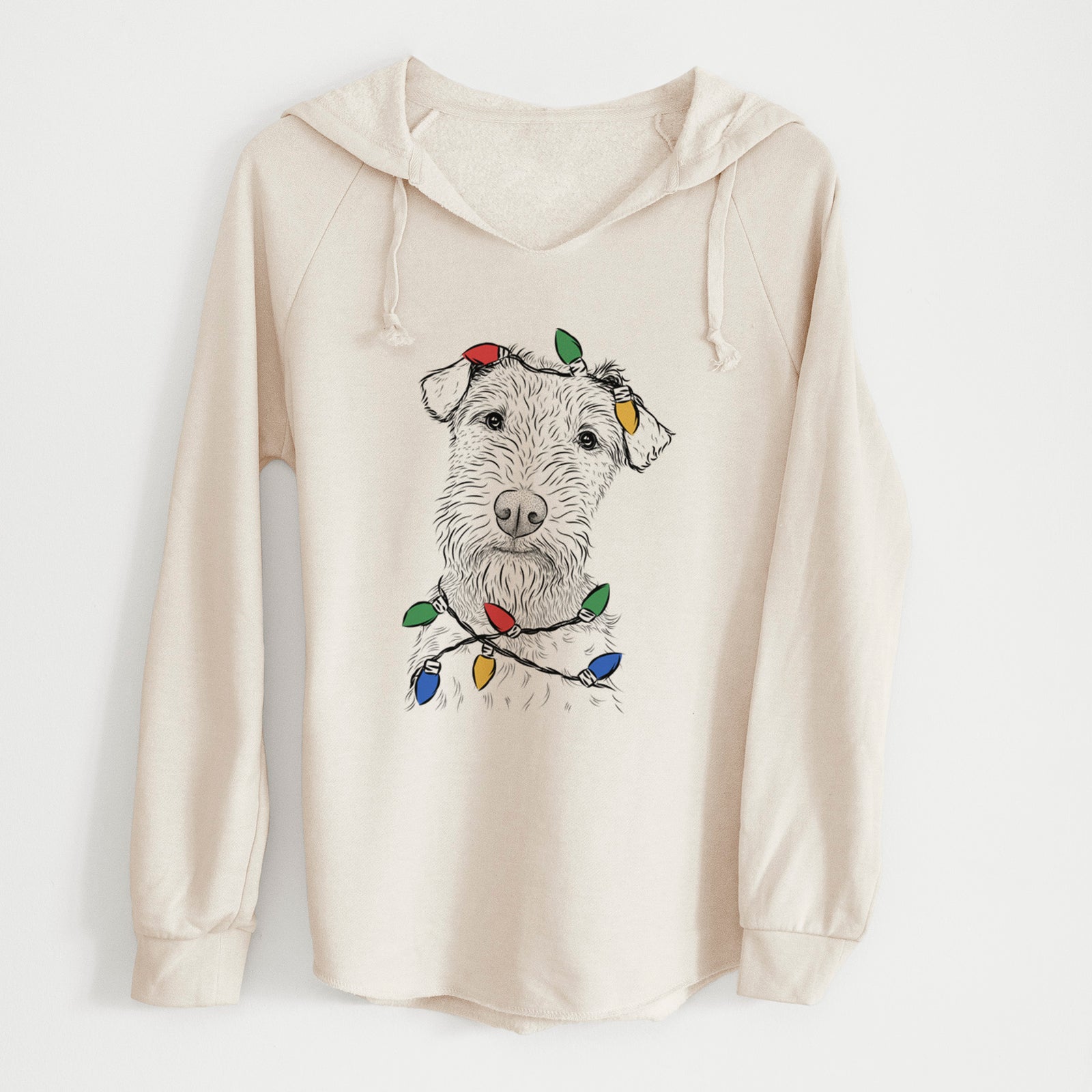 Christmas Lights Kiara the Welsh Terrier - Cali Wave Hooded Sweatshirt