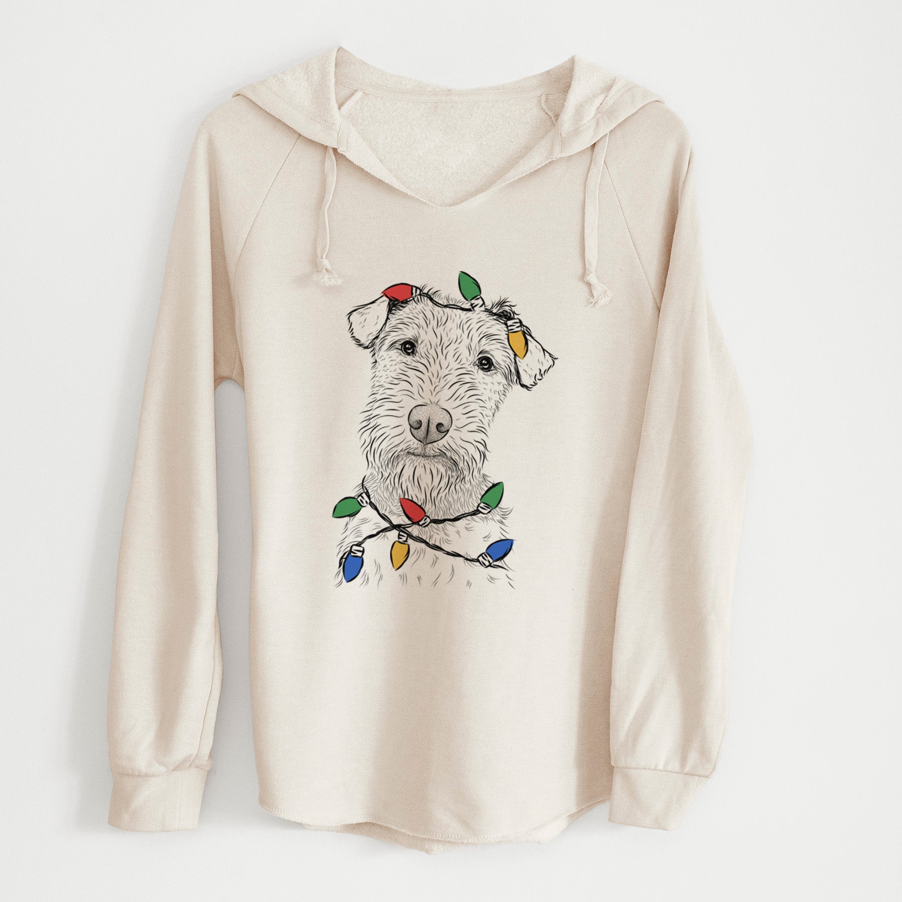 Christmas Lights Kiara the Welsh Terrier - Cali Wave Hooded Sweatshirt