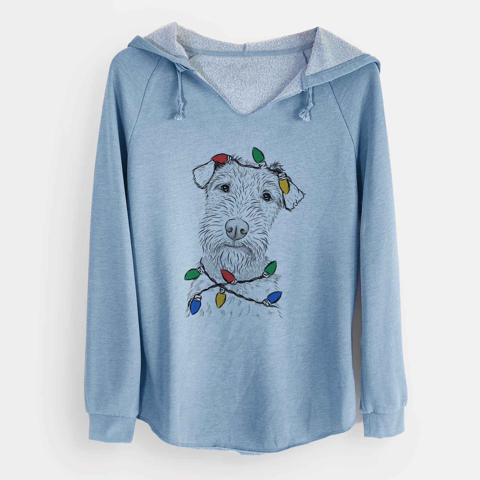 Christmas Lights Kiara the Welsh Terrier - Cali Wave Hooded Sweatshirt