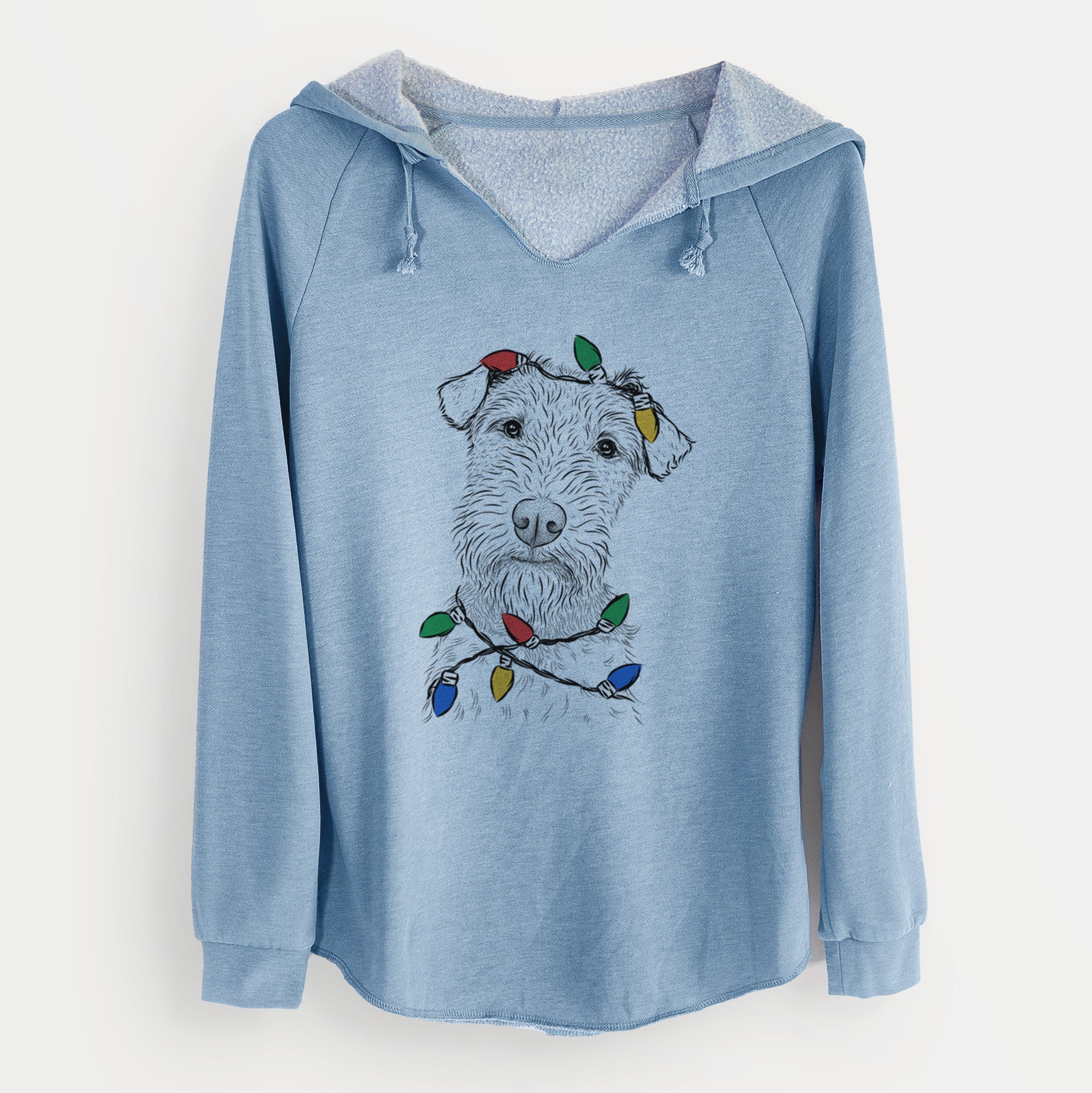Christmas Lights Kiara the Welsh Terrier - Cali Wave Hooded Sweatshirt