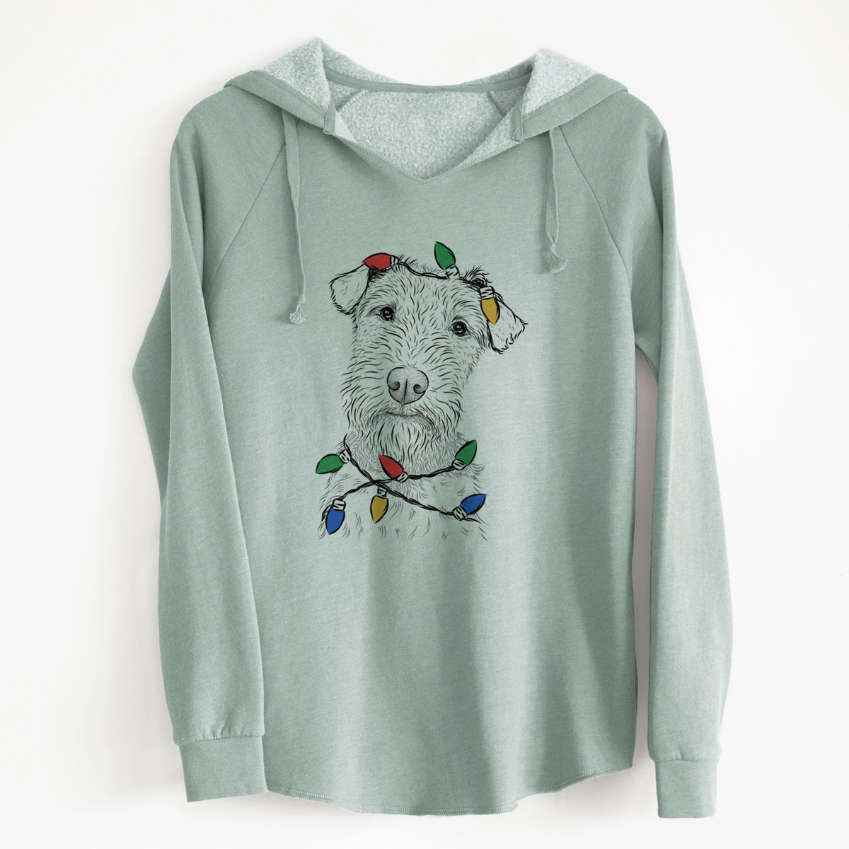 Christmas Lights Kiara the Welsh Terrier - Cali Wave Hooded Sweatshirt
