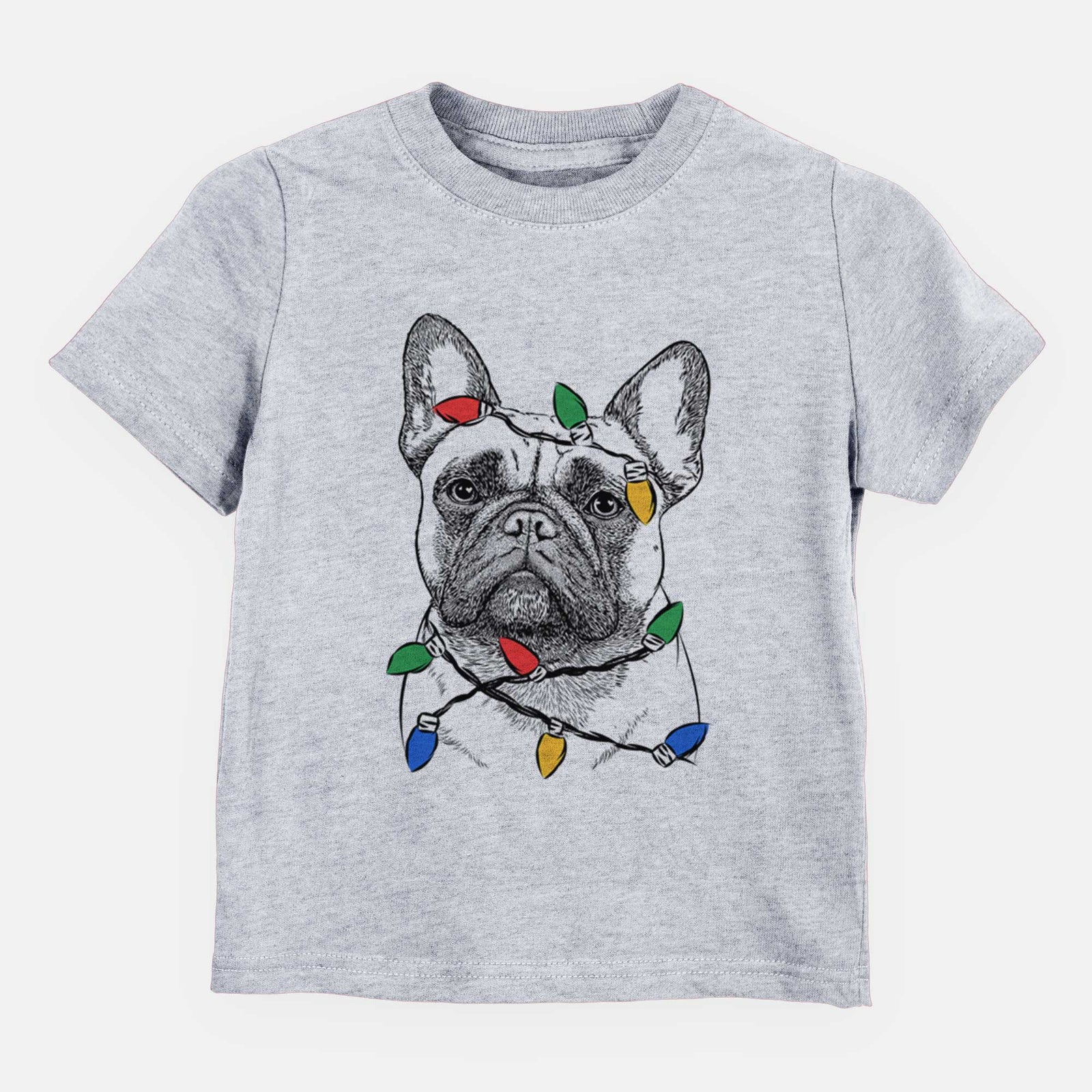 Christmas Lights Kingsleigh the French Bulldog - Kids/Youth/Toddler Shirt