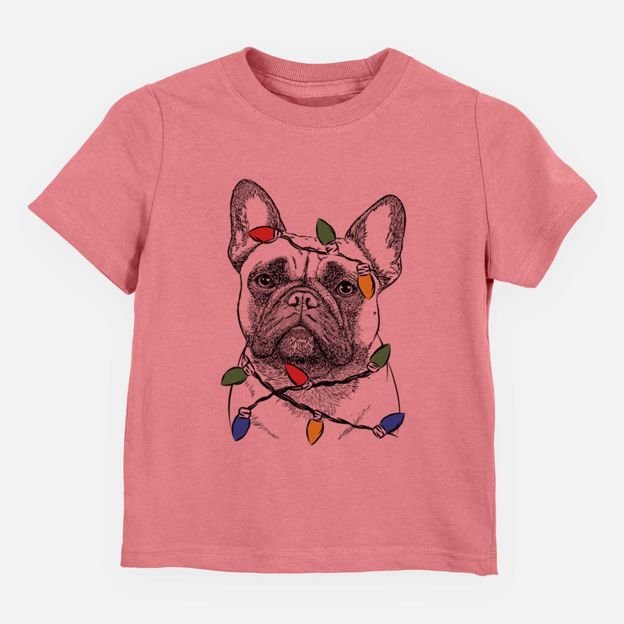 Christmas Lights Kingsleigh the French Bulldog - Kids/Youth/Toddler Shirt