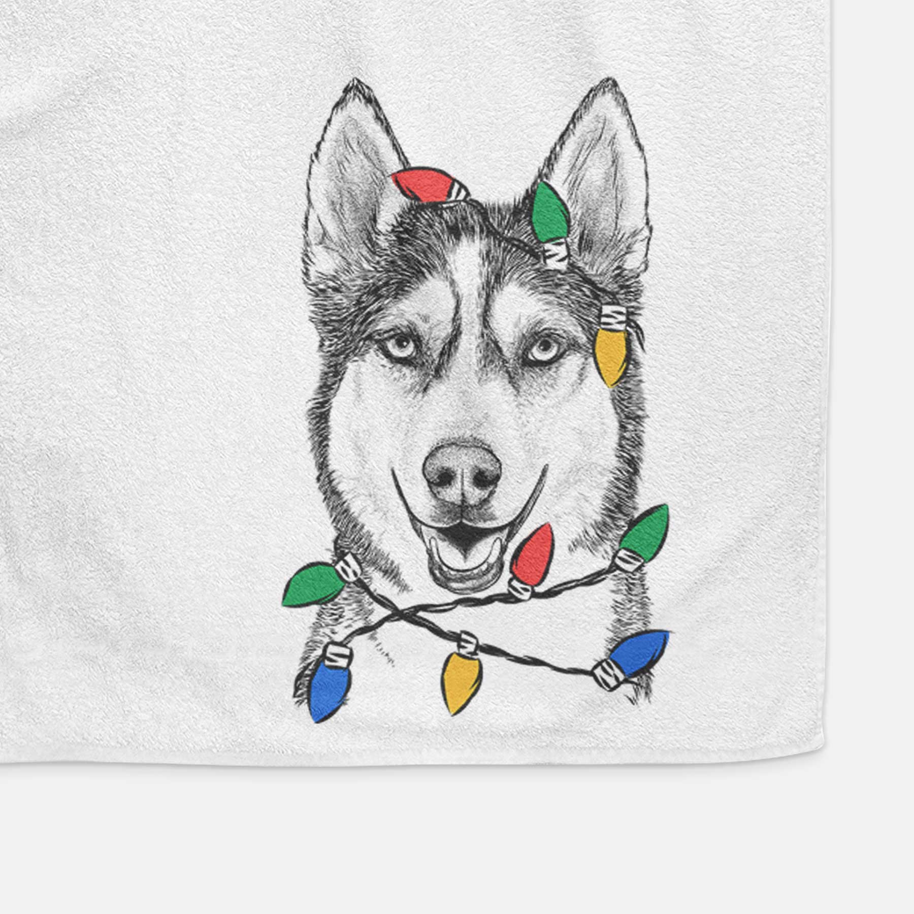 Kira the Siberian Husky Decorative Hand Towel